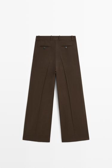 Wide-leg pants with pleats — Chocolate 6