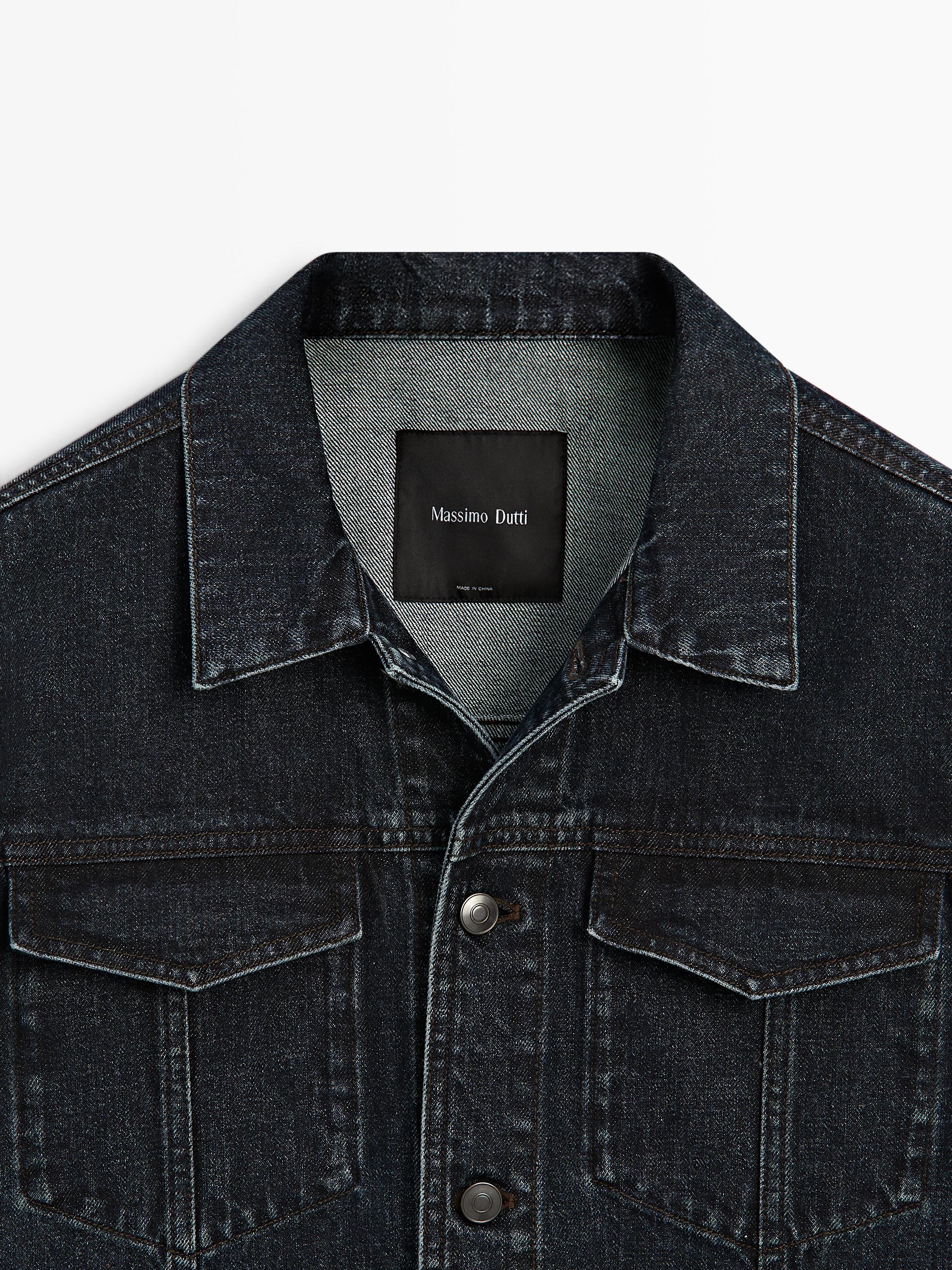 Denim trucker jacket — NAVY BLUE