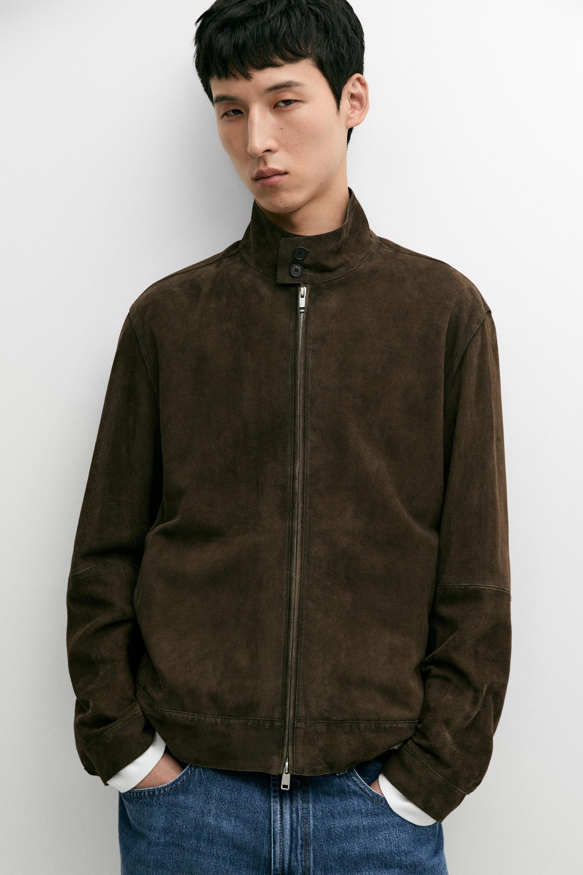 Suede leather jacket — Chocolate