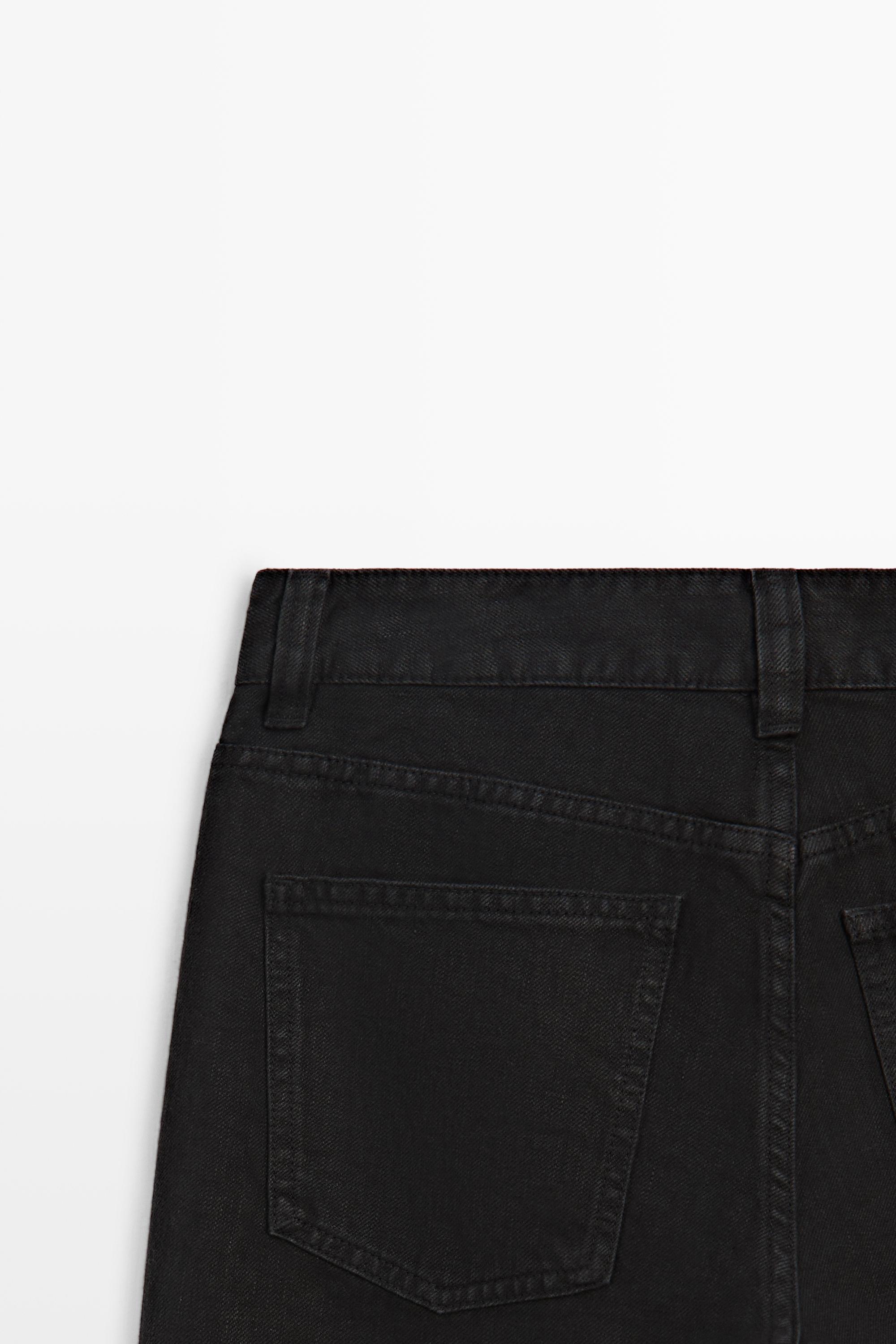 Low-rise cropped straight-leg jeans — BLACK