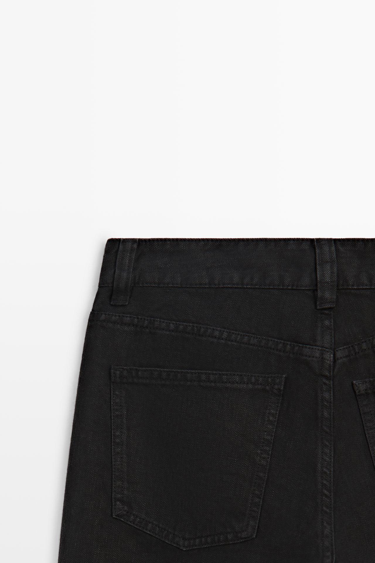 Low-rise cropped straight-leg jeans — BLACK