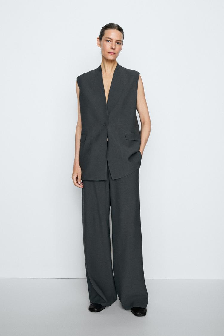 V-neck vest total look - STUDIO — PETROLEUM