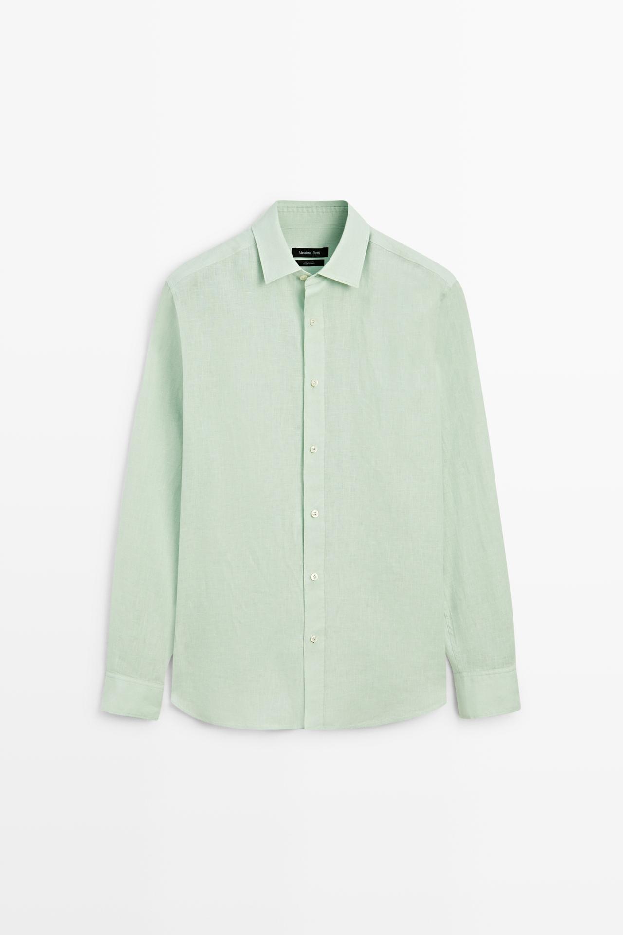 Slim fit 100% linen shirt — MOSS