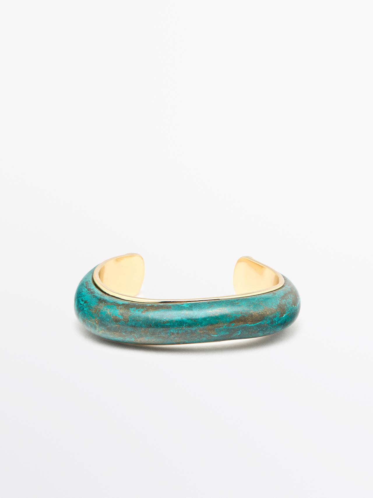 Braccialetto Effetto Bronzo Patinato - Verde - 01 - Massimo Dutti - Femminile