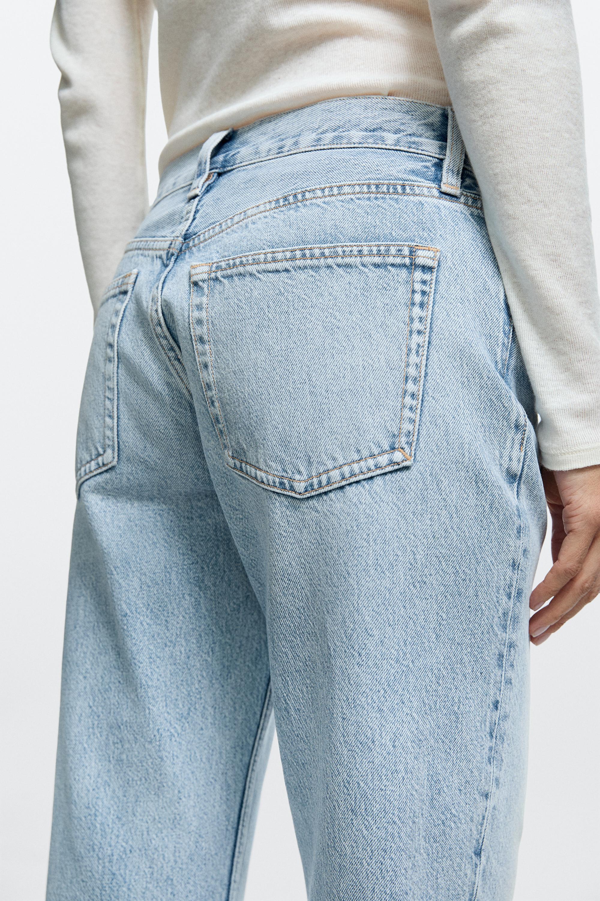 Massimo Dutti Orta bel relaxed straight fit jean görsel 4
