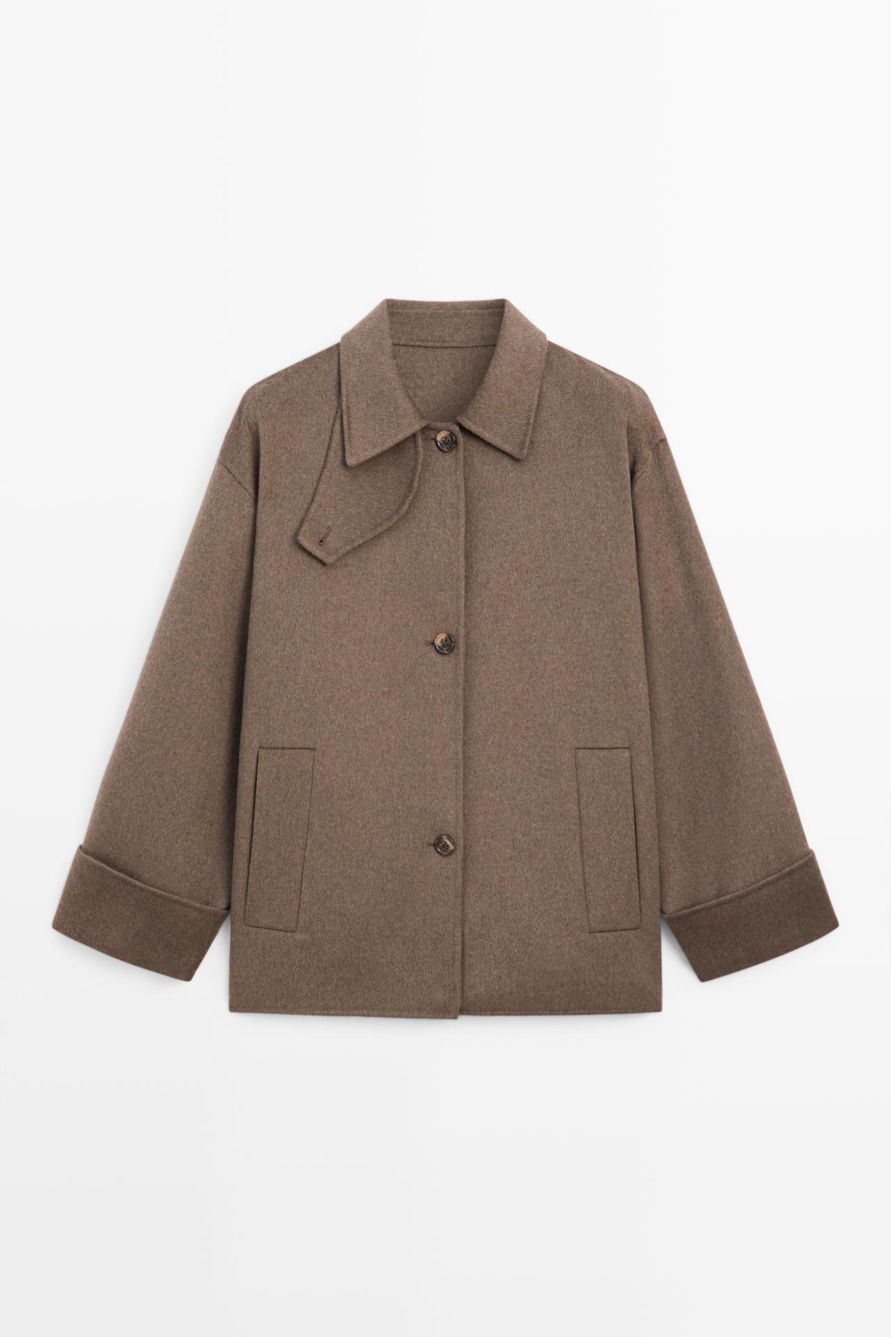 Wool-blend trench coat — MOLE BROWN