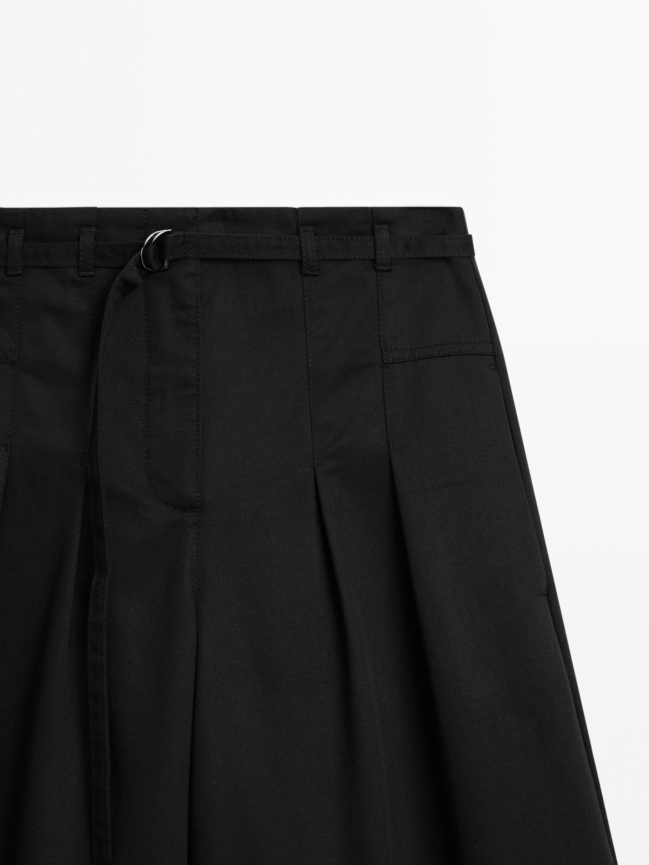 Palazzo trousers with tie