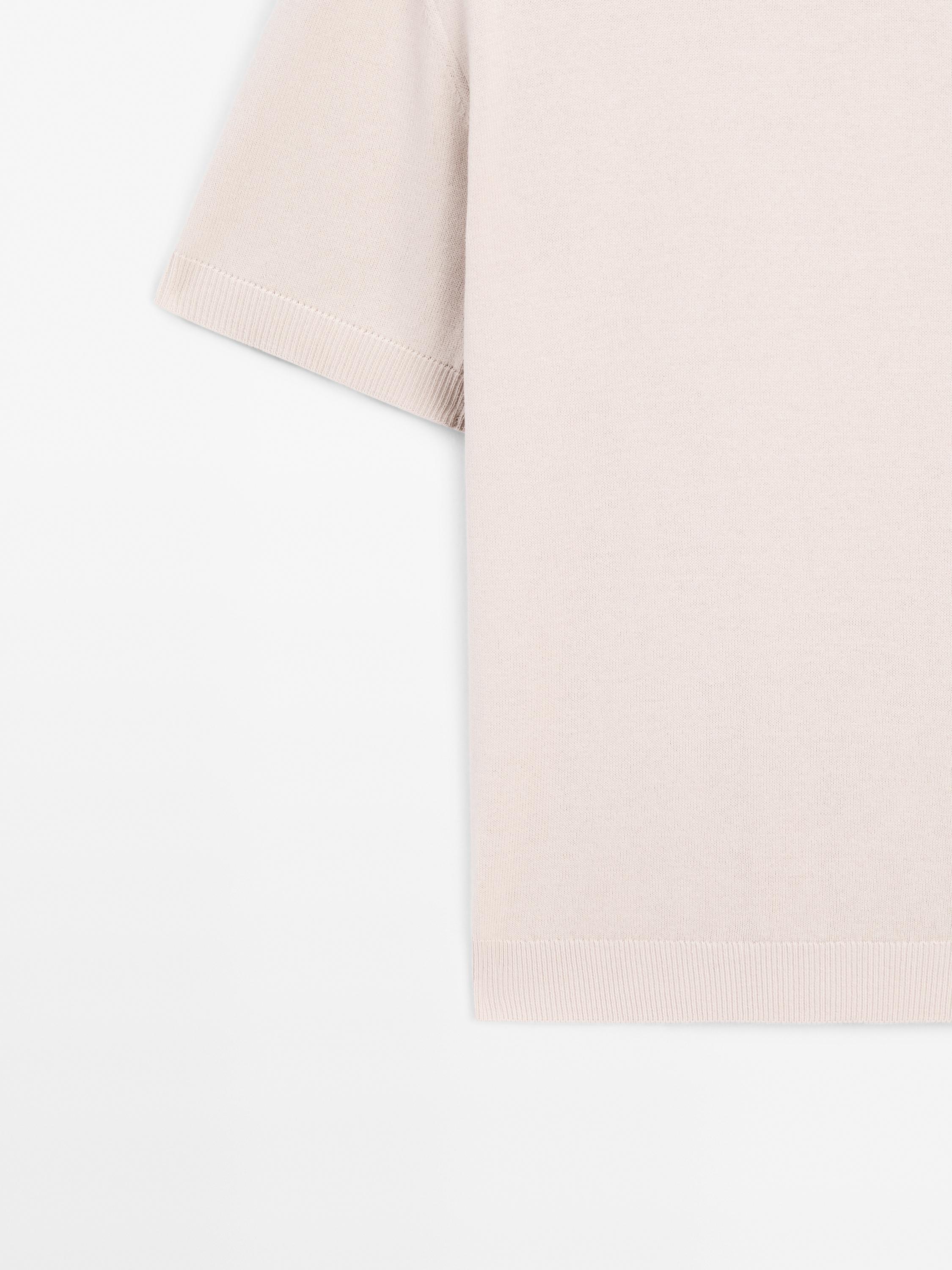 100% cotton short sleeve knit sweater