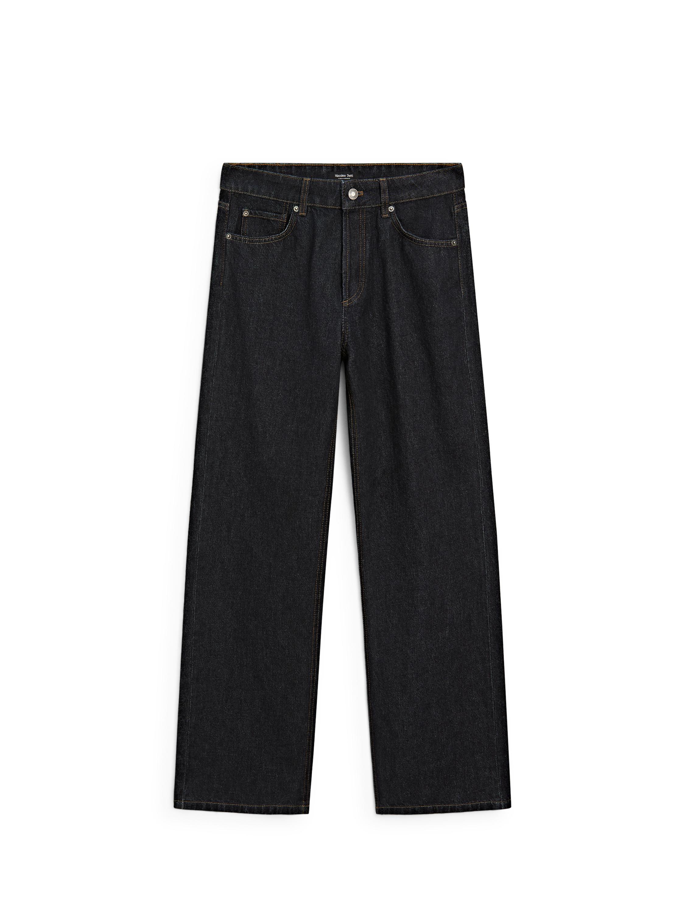 Mid-rise wide-leg jeans — DARK BLUE