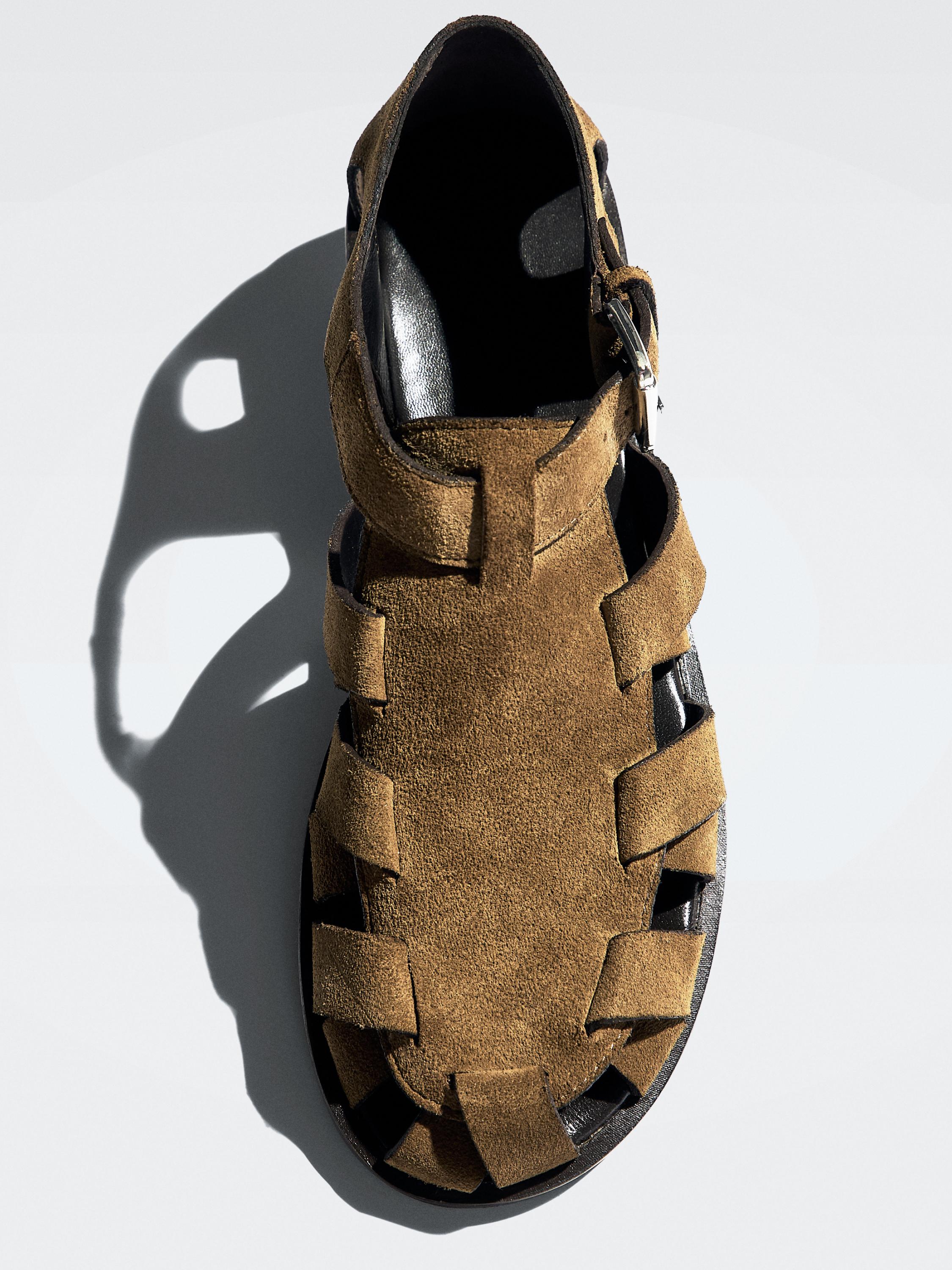 Birkenstock Fisherman Sandals Birkenstock Zadar Leather Caged Sandal