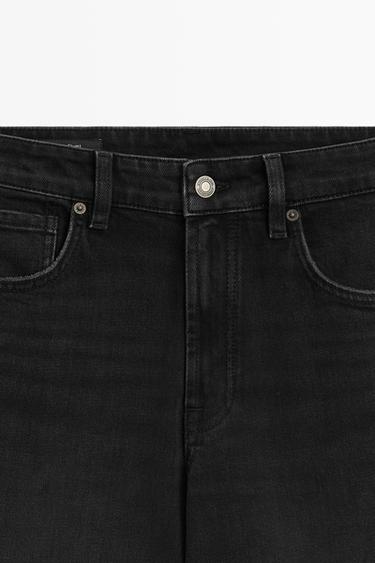 High-waist cropped straight-leg jeans — BLACK 9