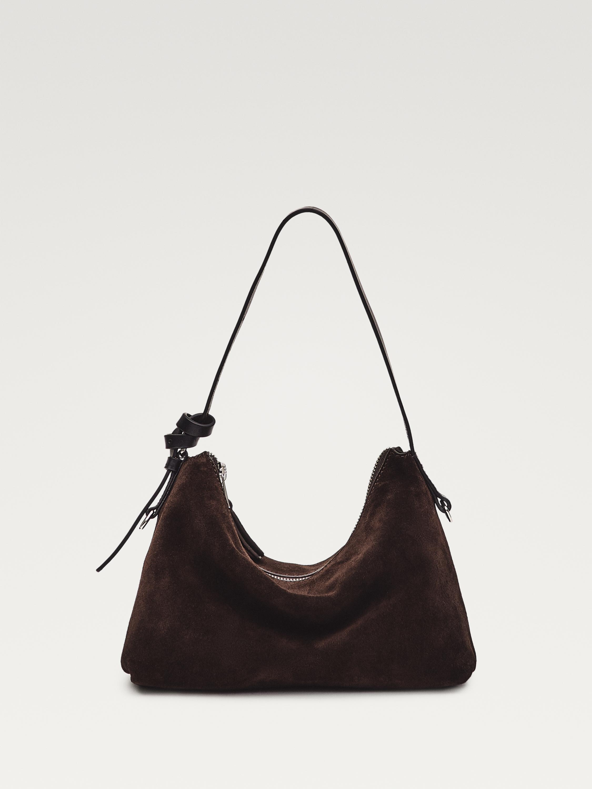 Small split suede leather bag