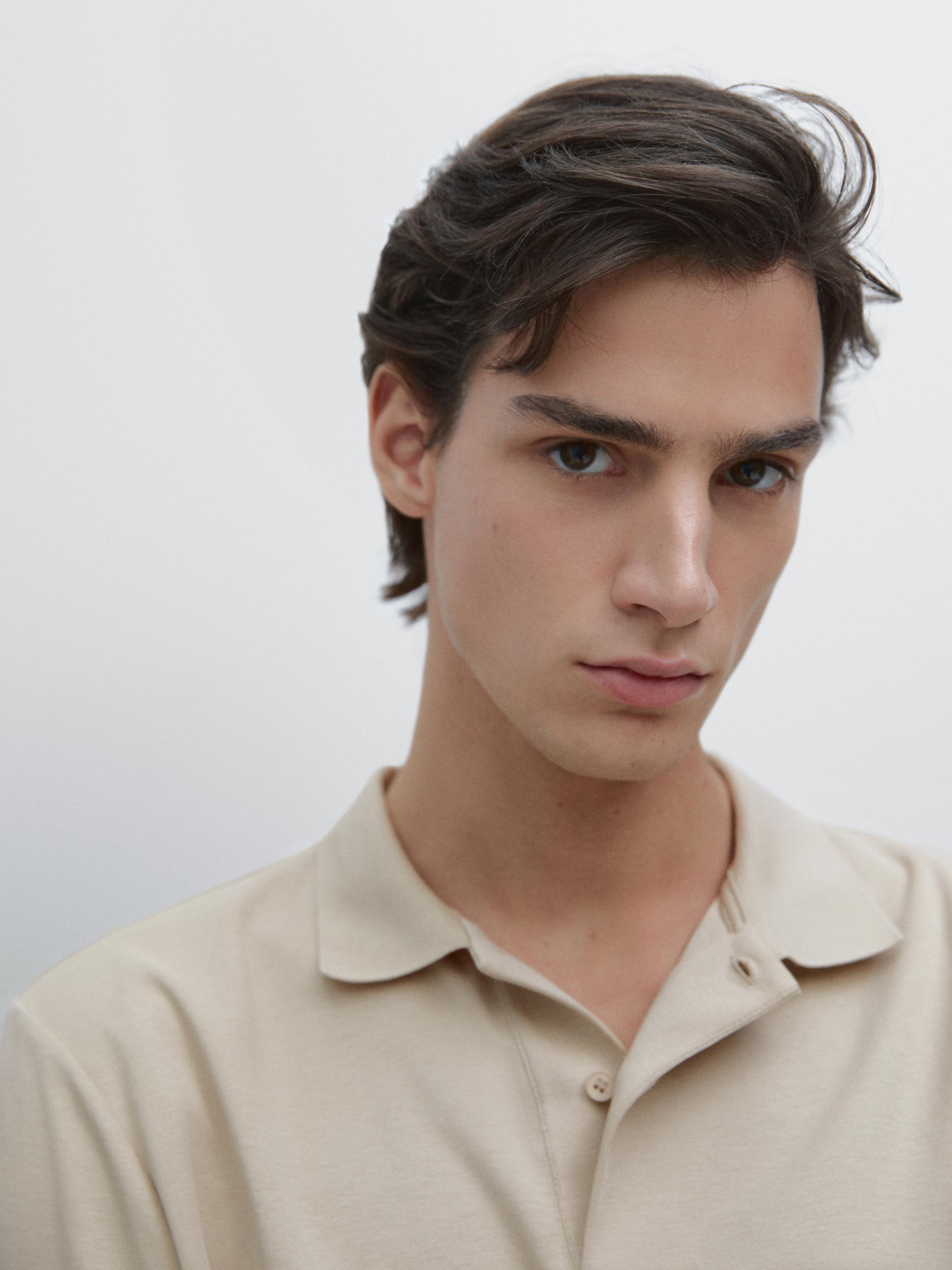 Short sleeve cotton polo shirt