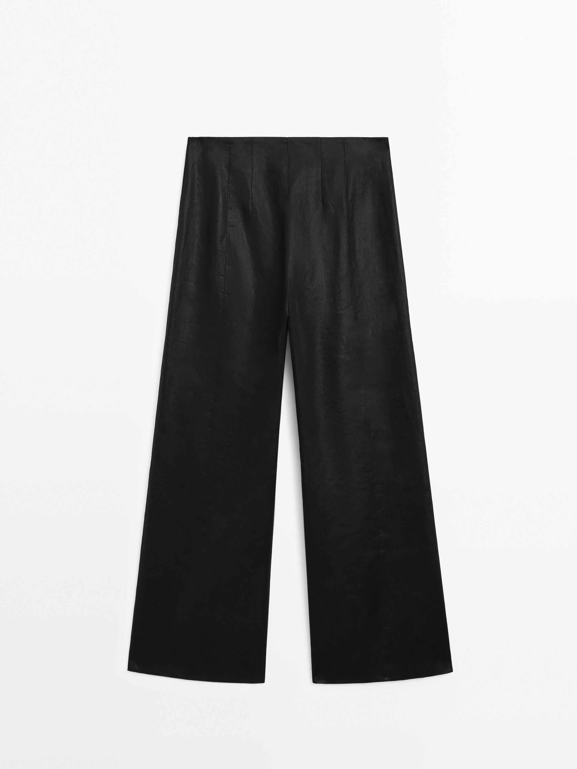 Pantalón ancho 100% lino - Studio