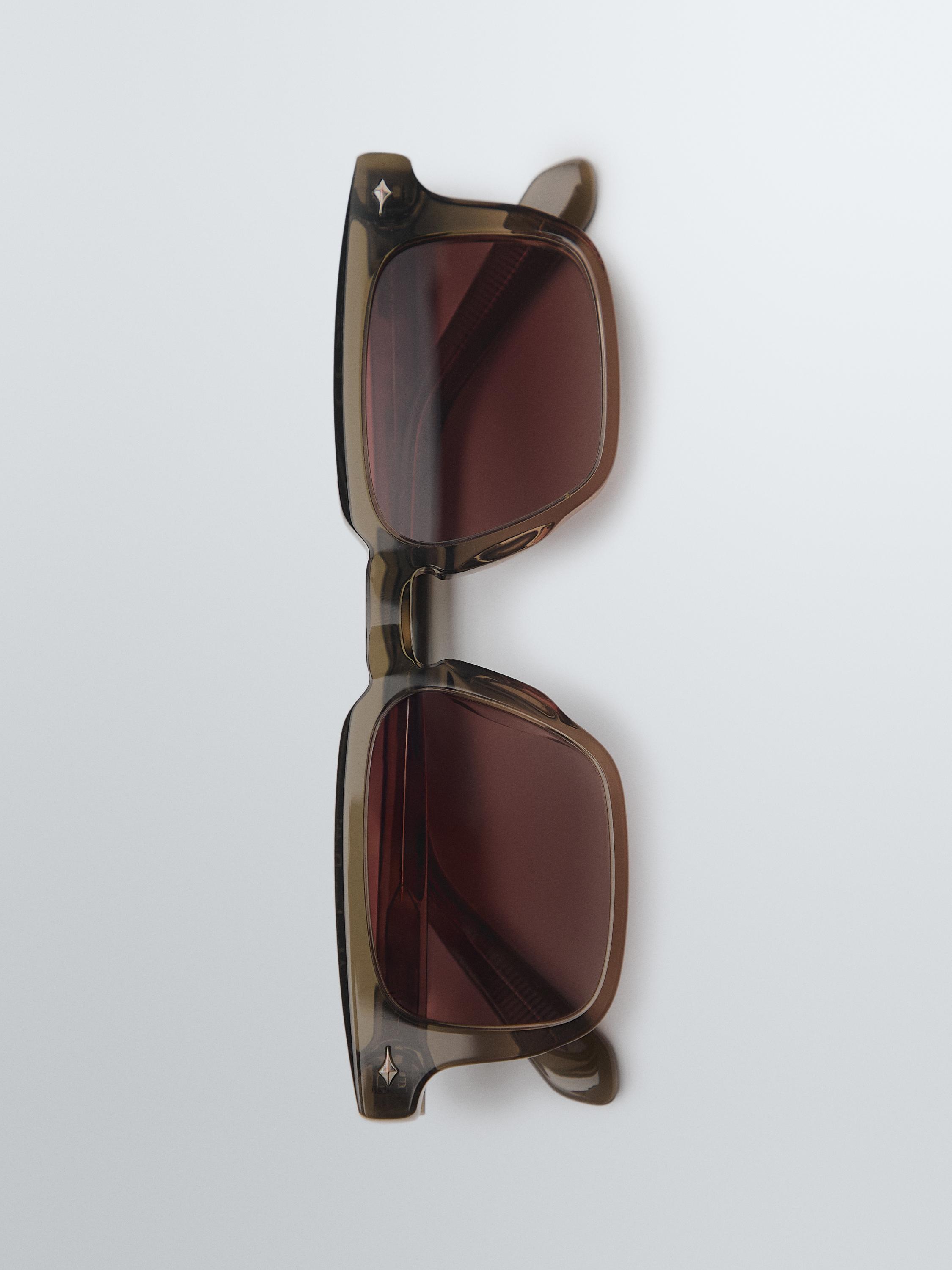 Narrow rectangular sunglasses — MOLE BROWN