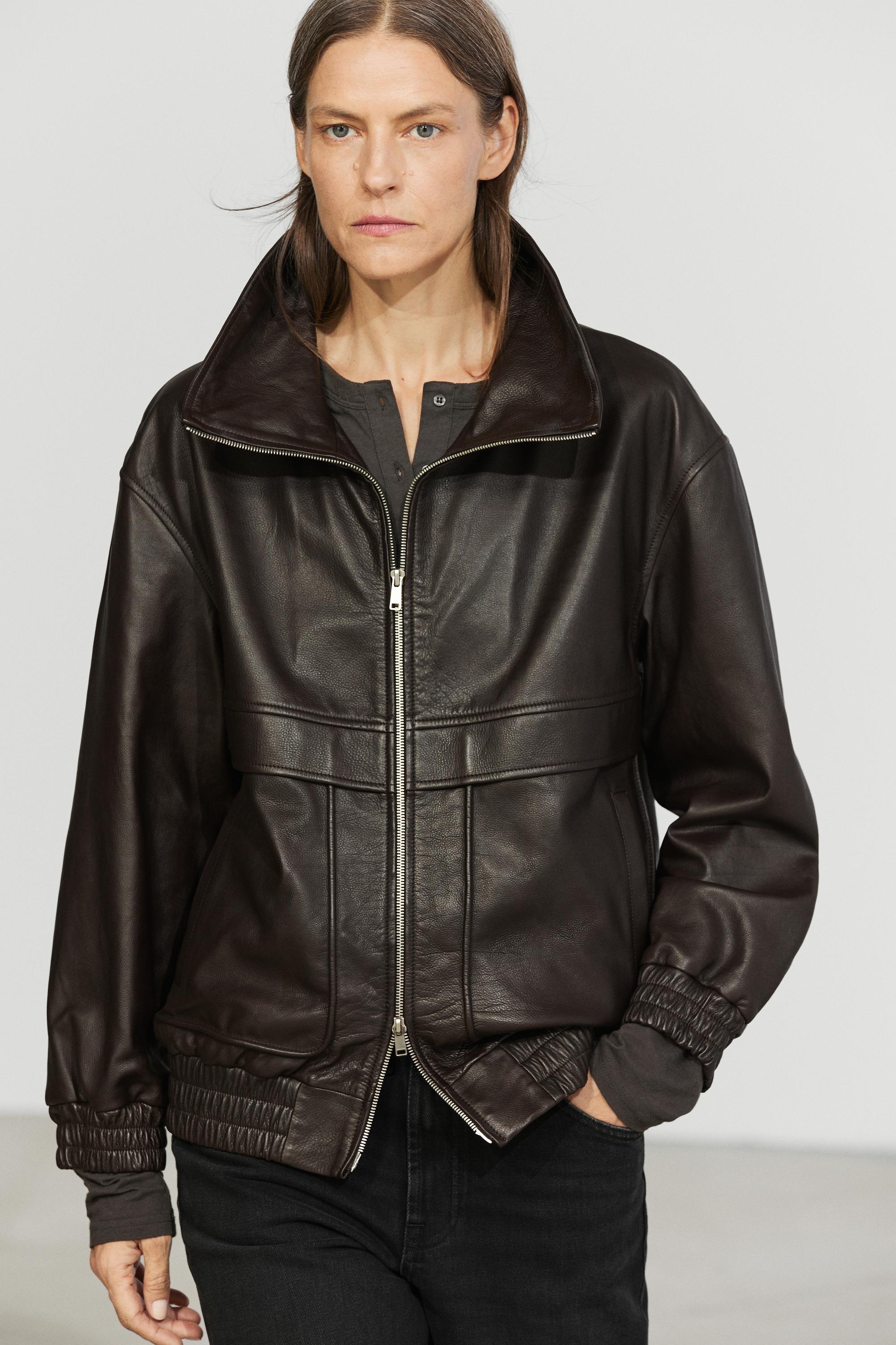 Women's Leather Jackets - Massimo Dutti - US