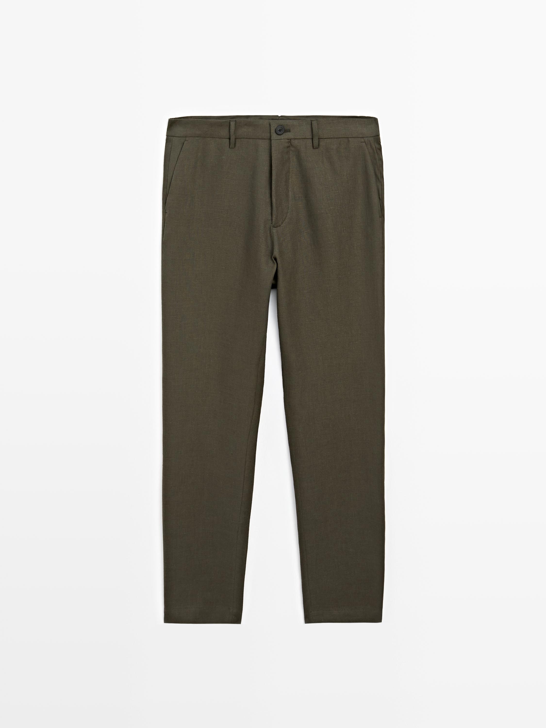 100% linen trousers