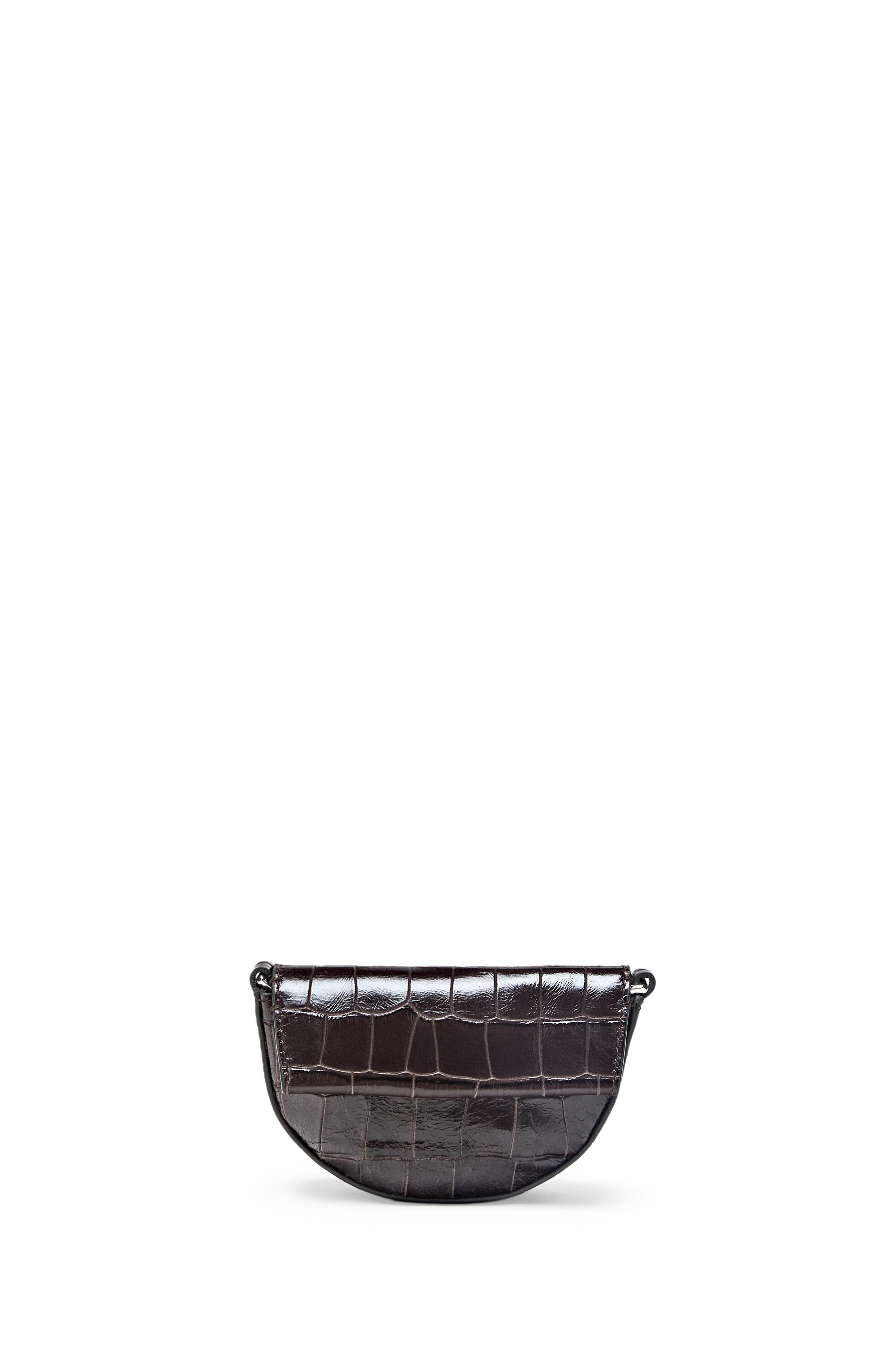 Croco-effect leather mini bag · Brown · Coinâ Purse | Massimo Dutti
