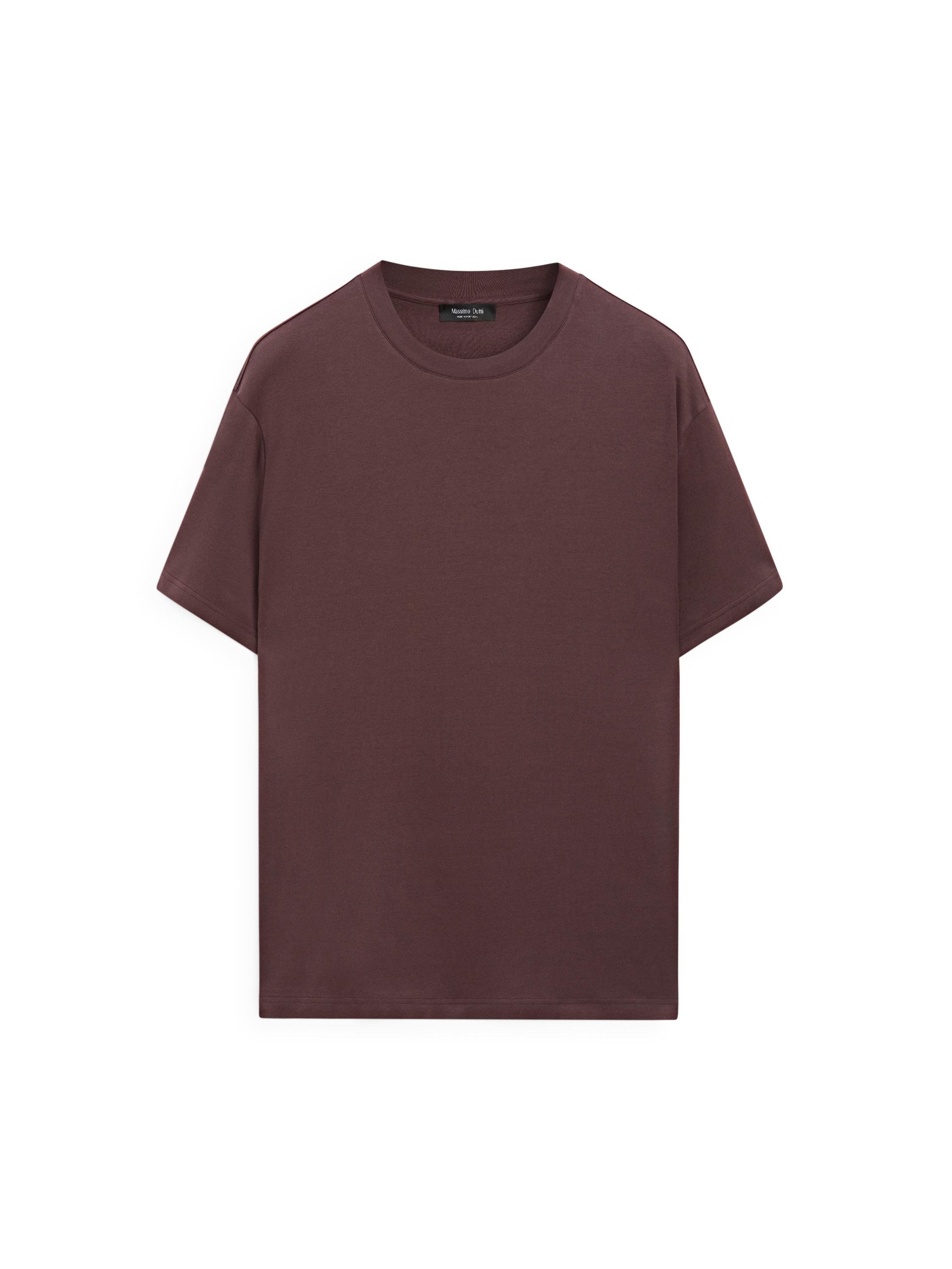 100% cotton short-sleeve T-shirt — MAROON