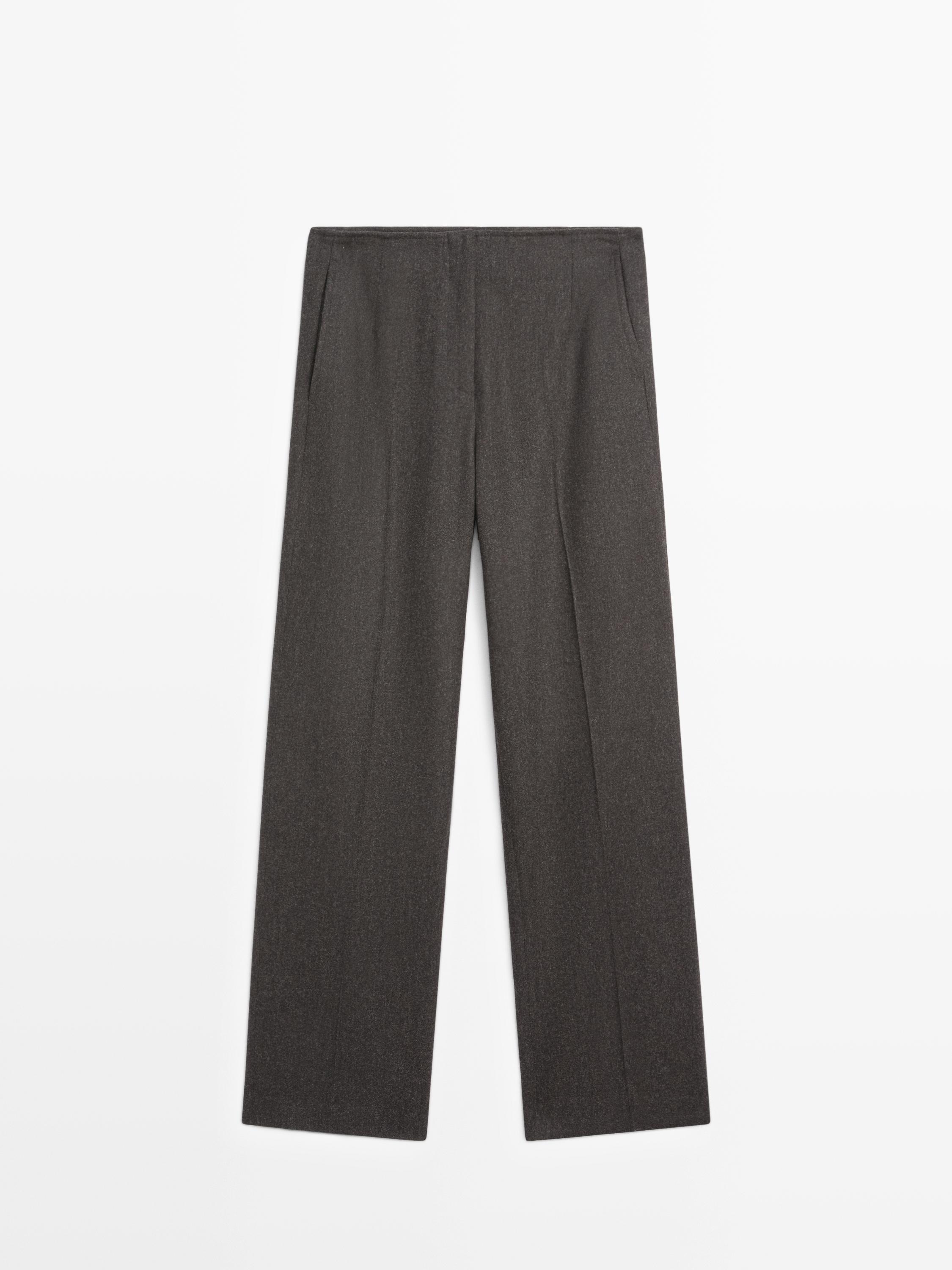 100% wool flannel trousers