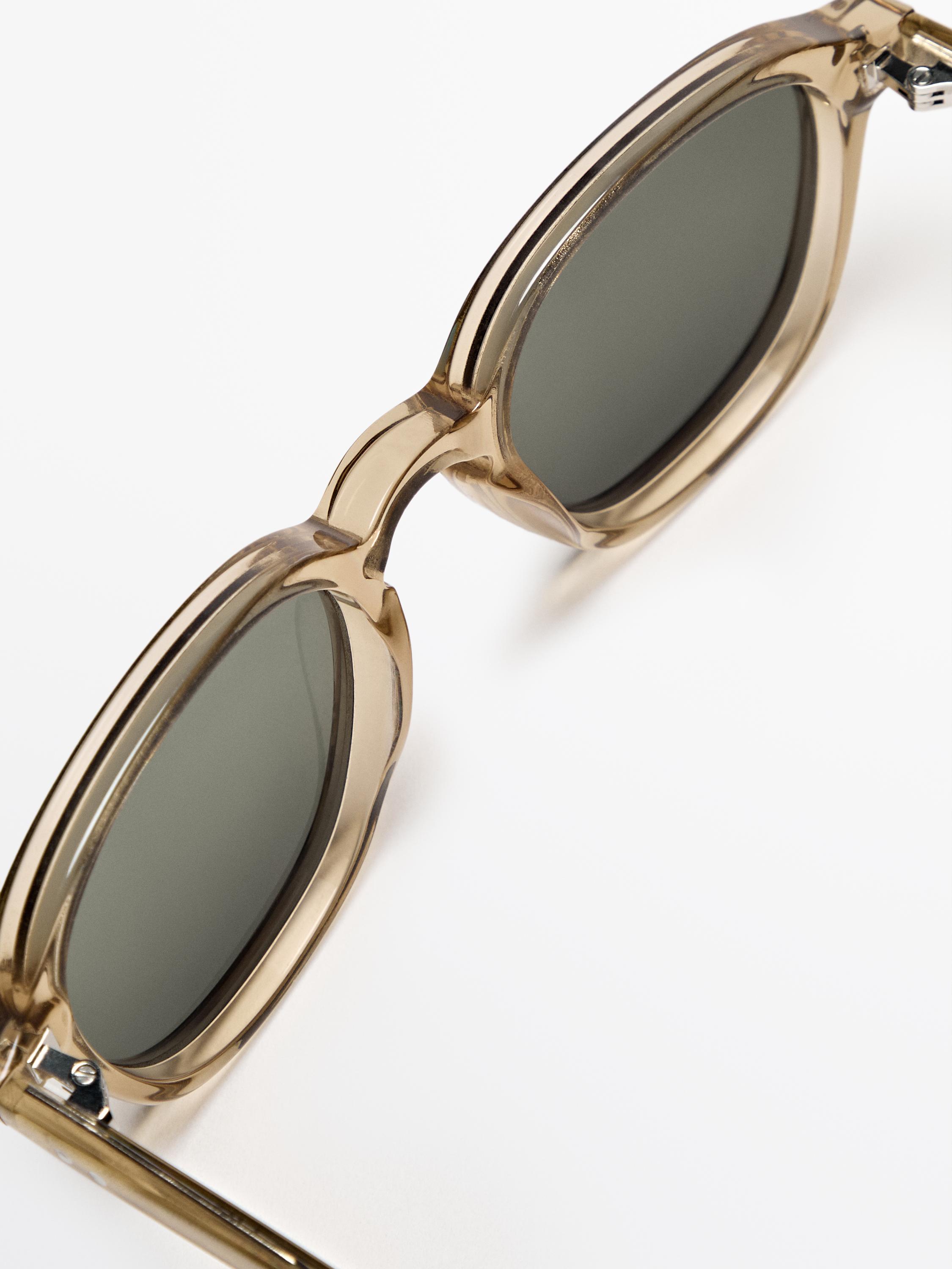Round resin sunglasses