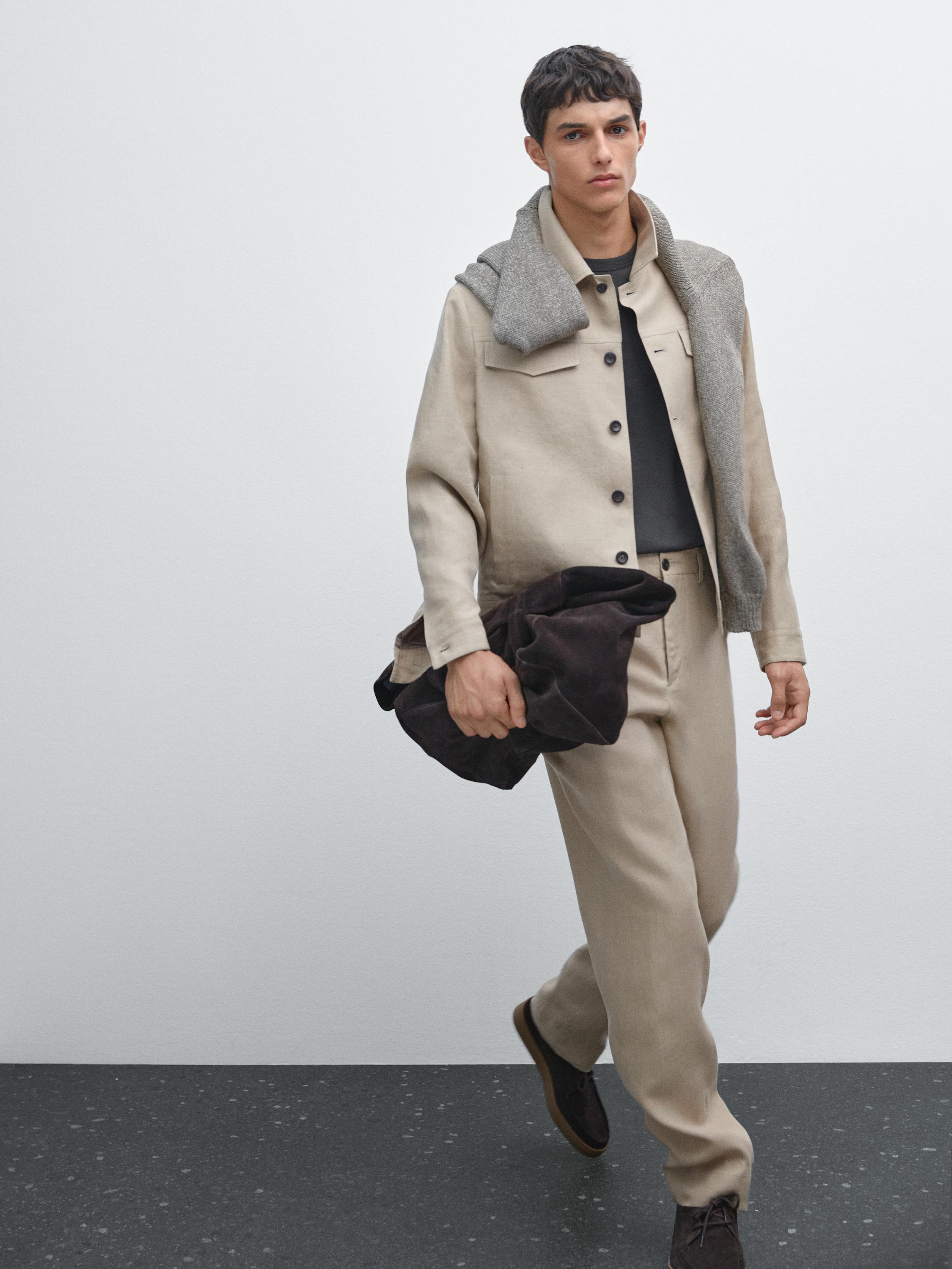 Flowing 100% linen trousers