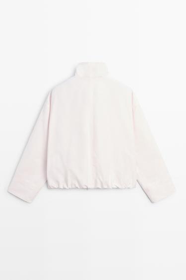 High-neck bomber jacket — ROSE PINK 6