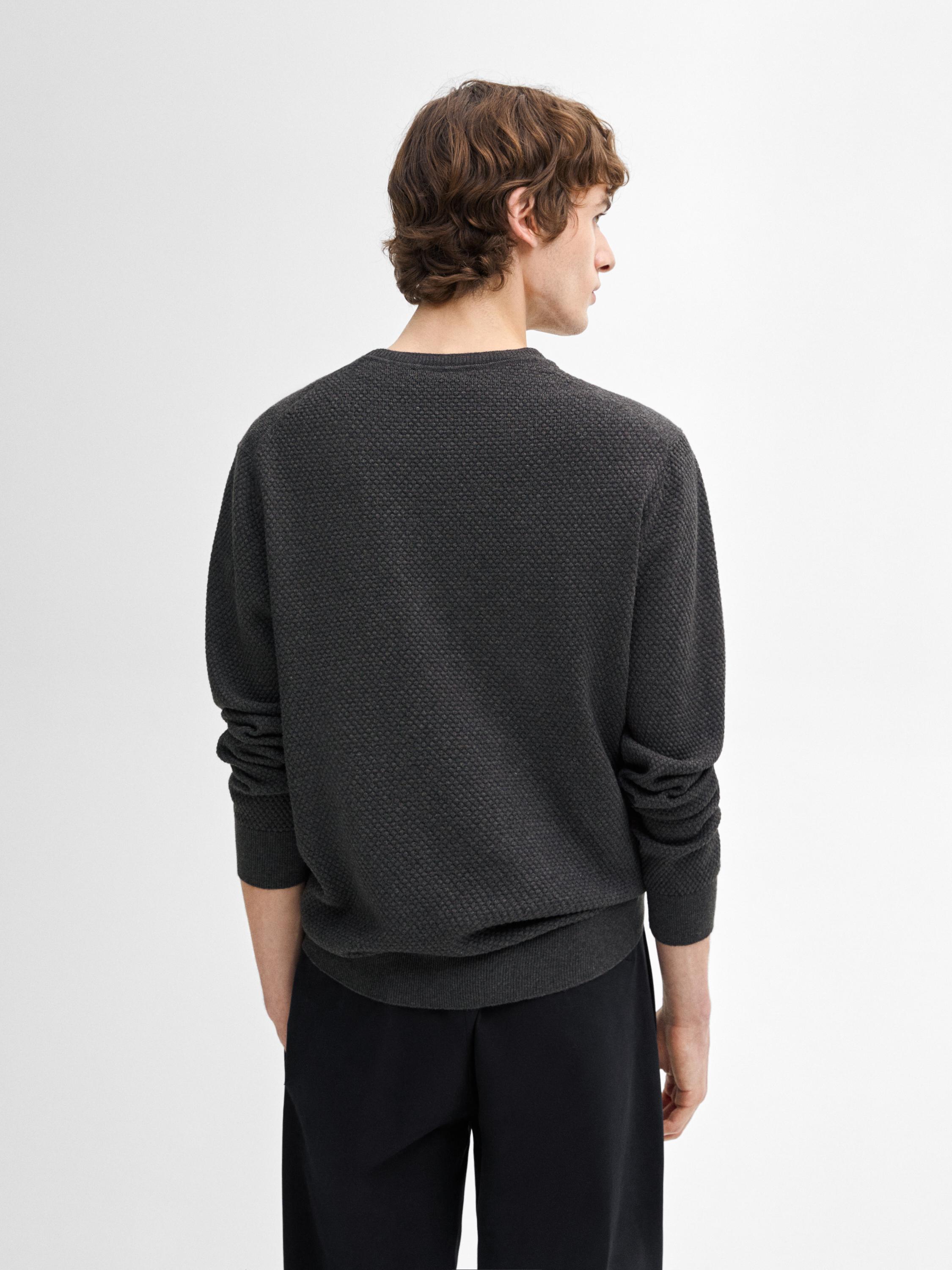 Cotton blend knit sweater