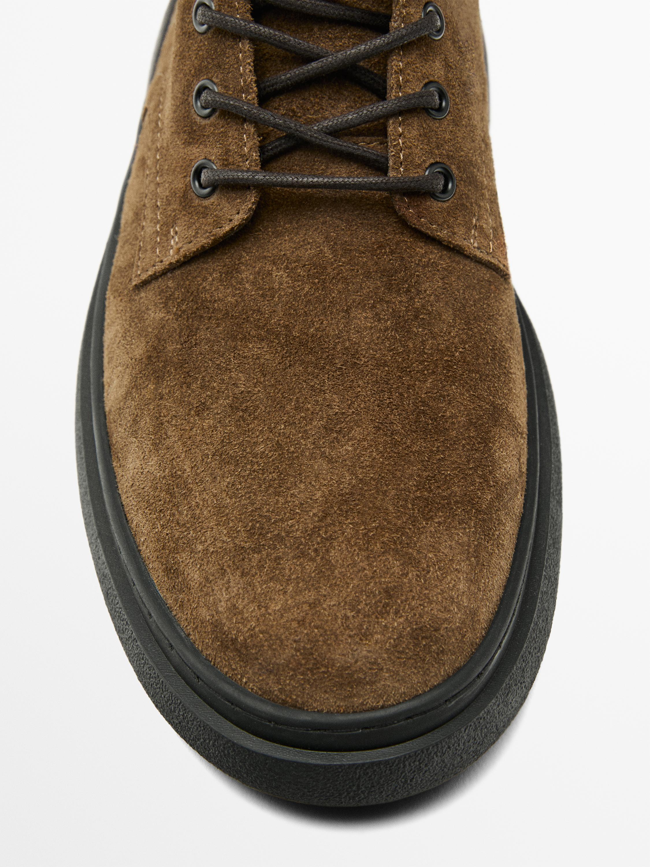 Split suede boots