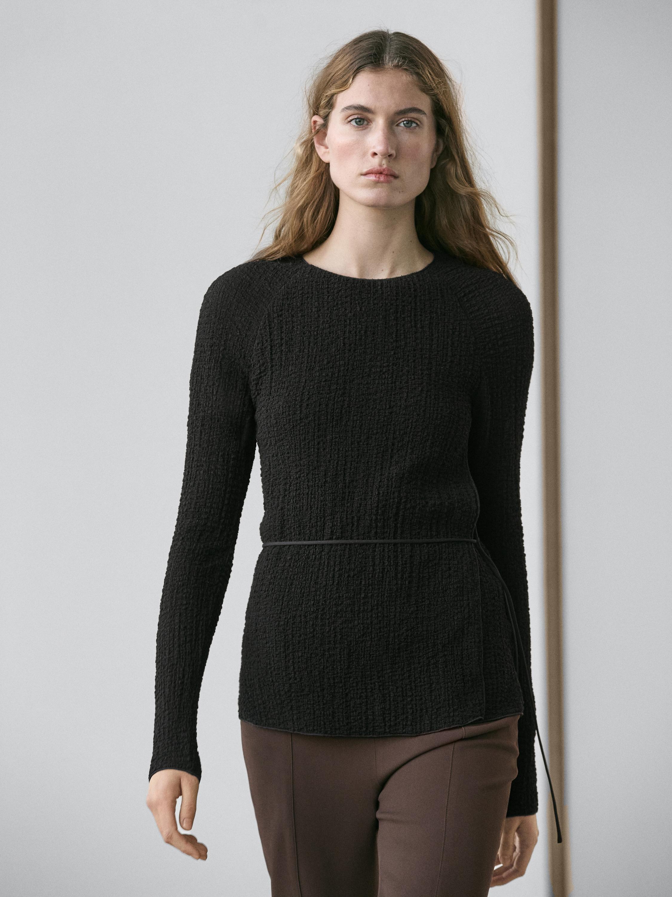 T-shirt with tie detail