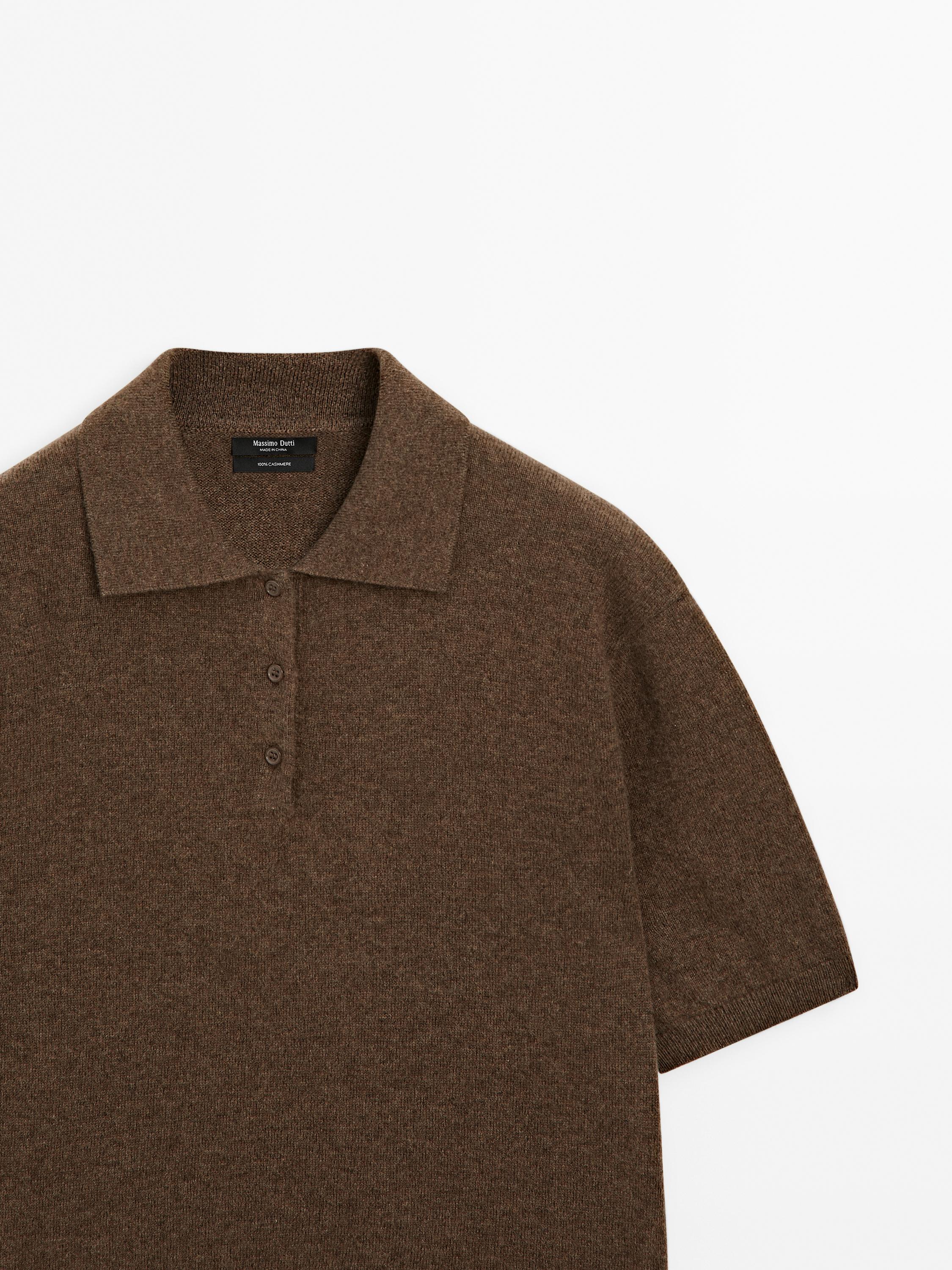 100% cashmere knit short sleeve sweater
