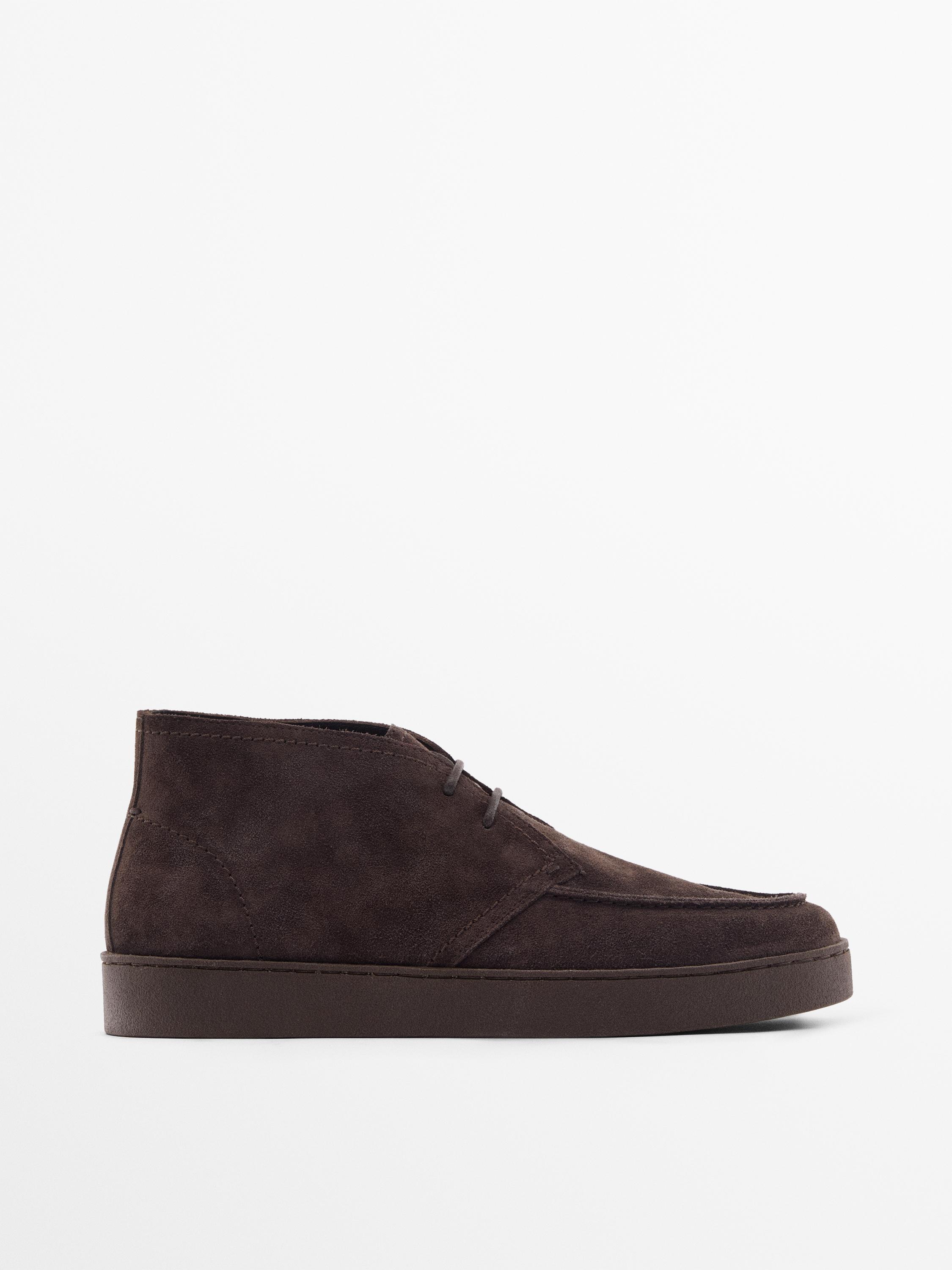 Moc toe boot-style shoes — BROWN