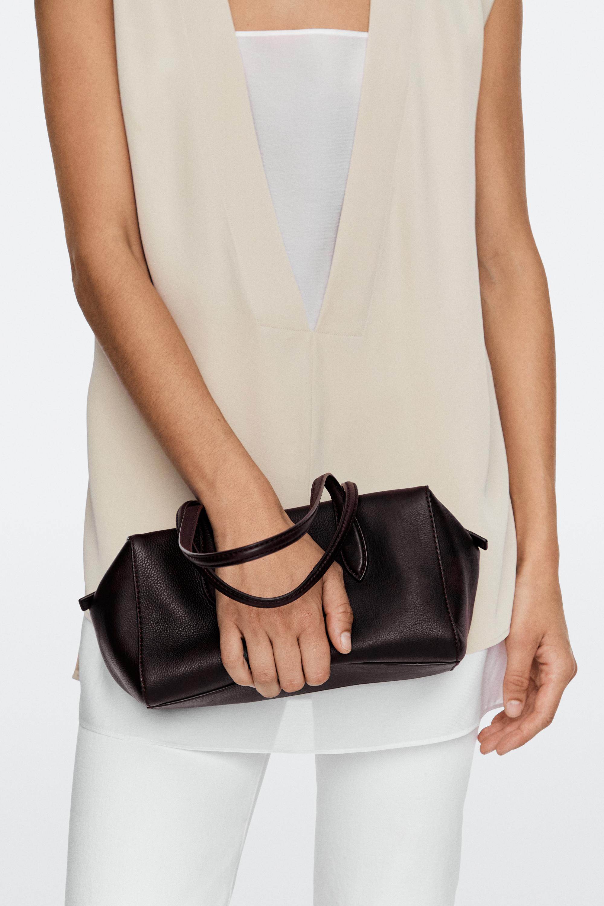 Bolso mini satchel piel napa