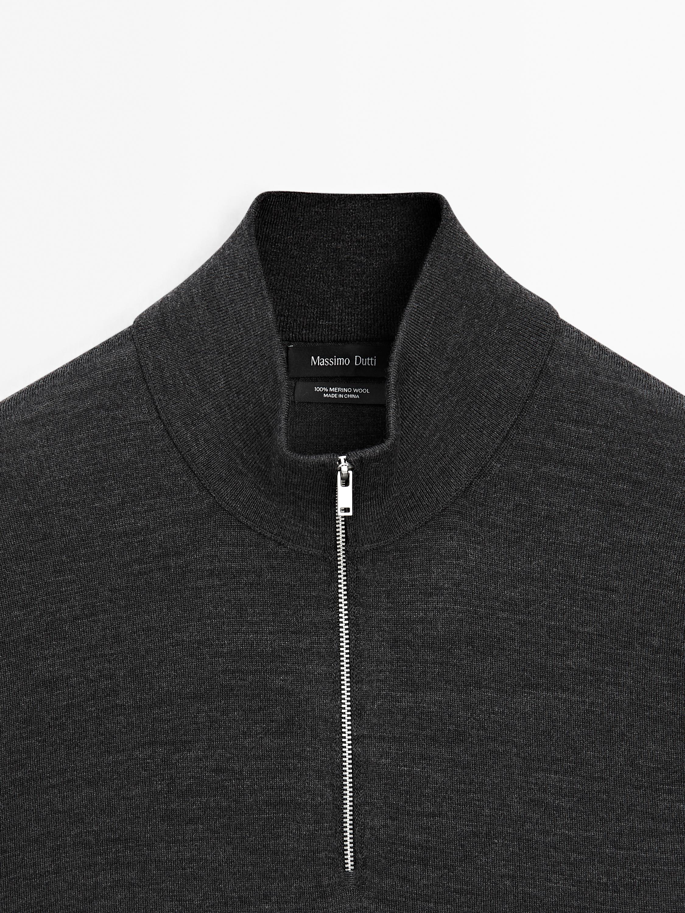 Quarter-zip knit sweater