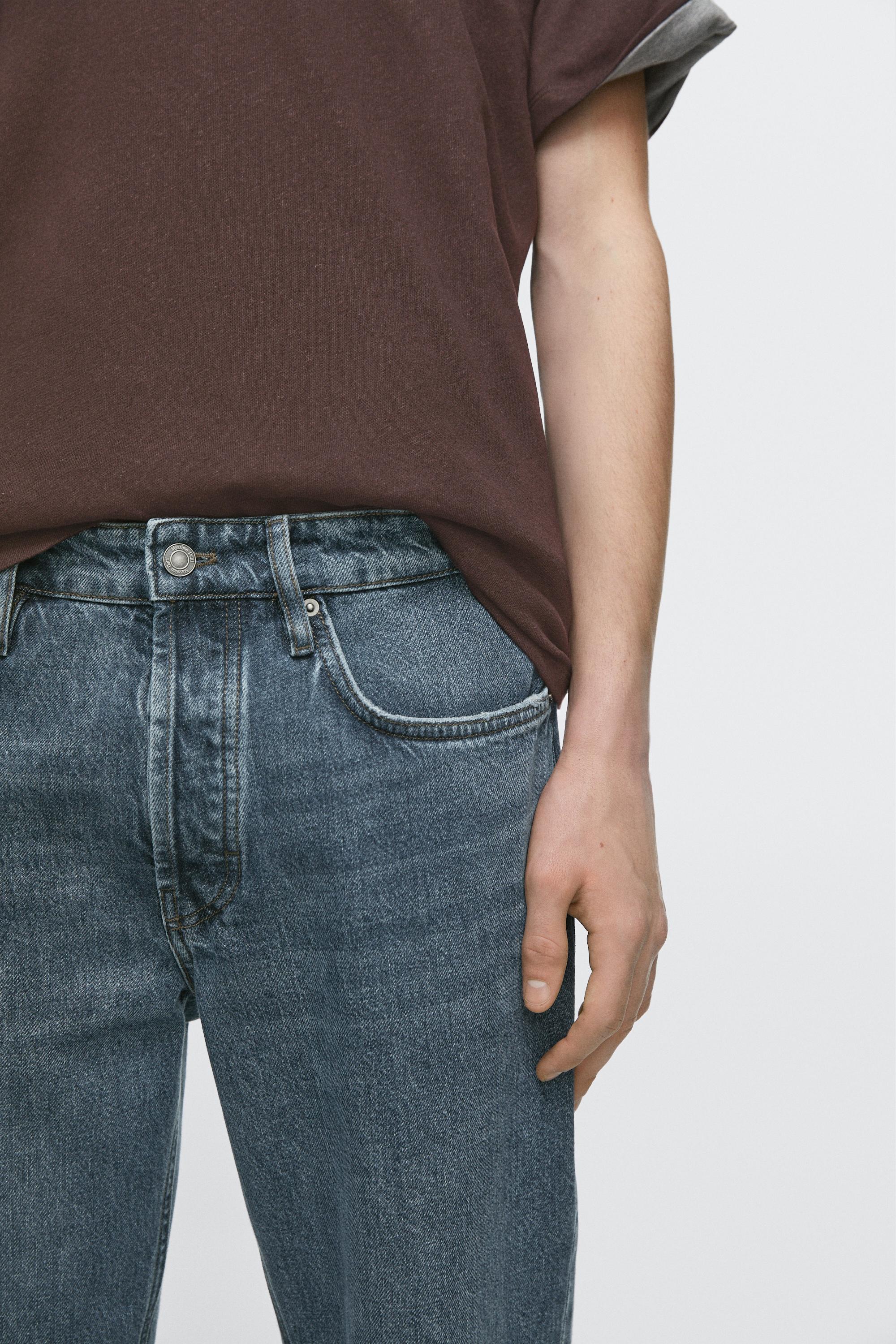 Cropped slim fit jeans — DEEP BLUE