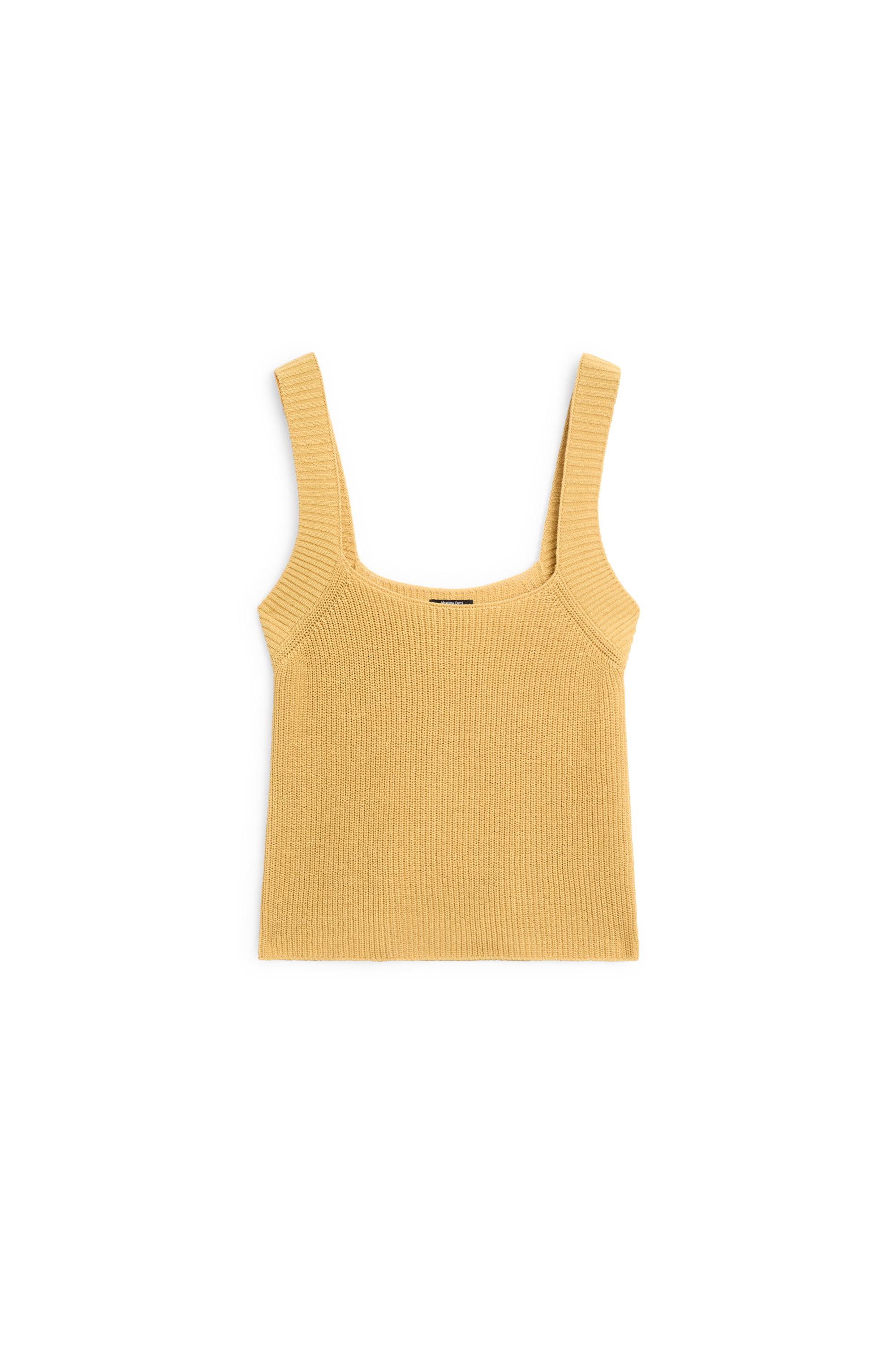 Ribbed knit tank top · Mustard Yellow · Topsâ Andâ Others