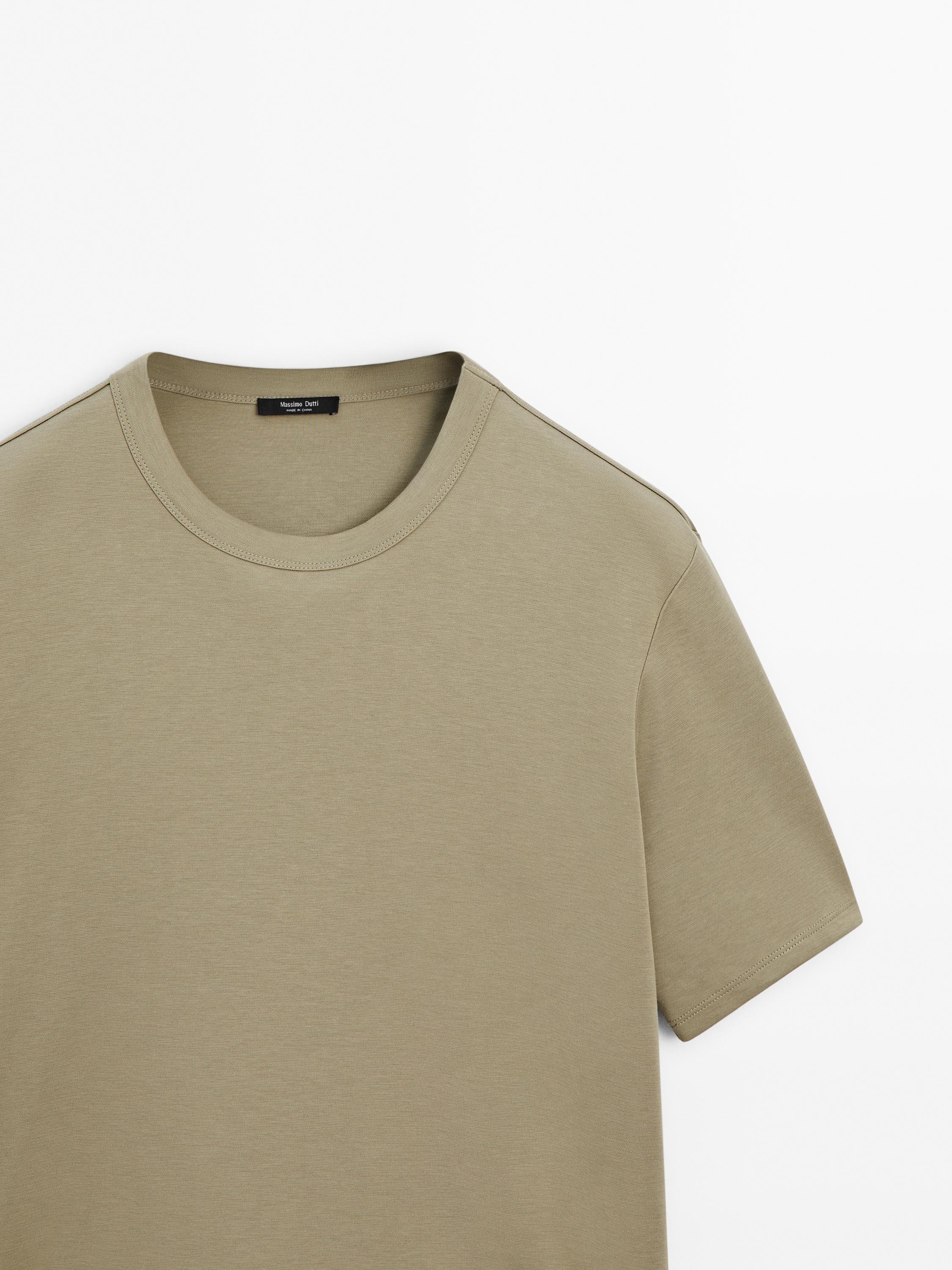 Short sleeve cotton blend T-shirt