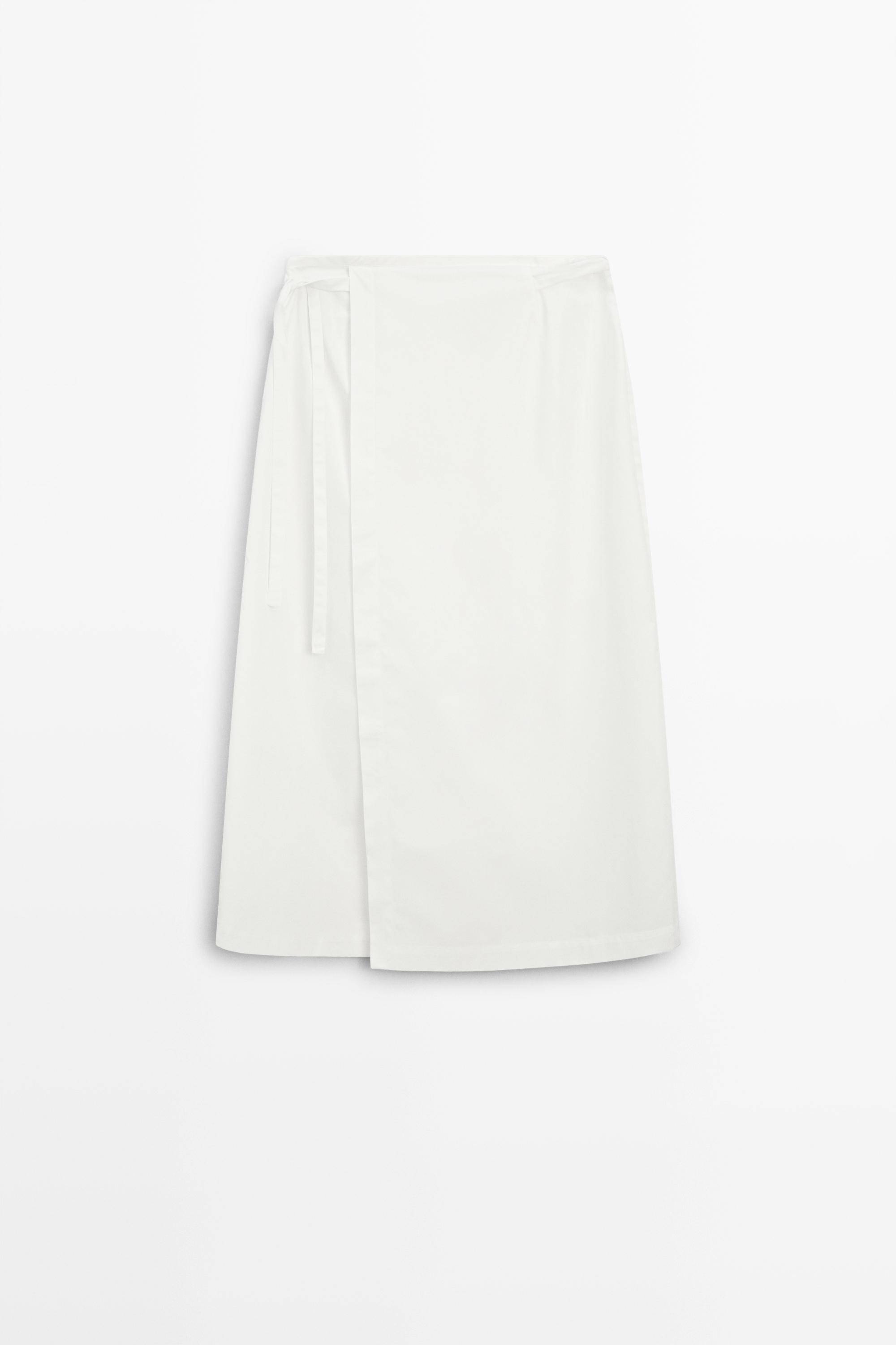 Wrap midi skirt - STUDIO — CREAM