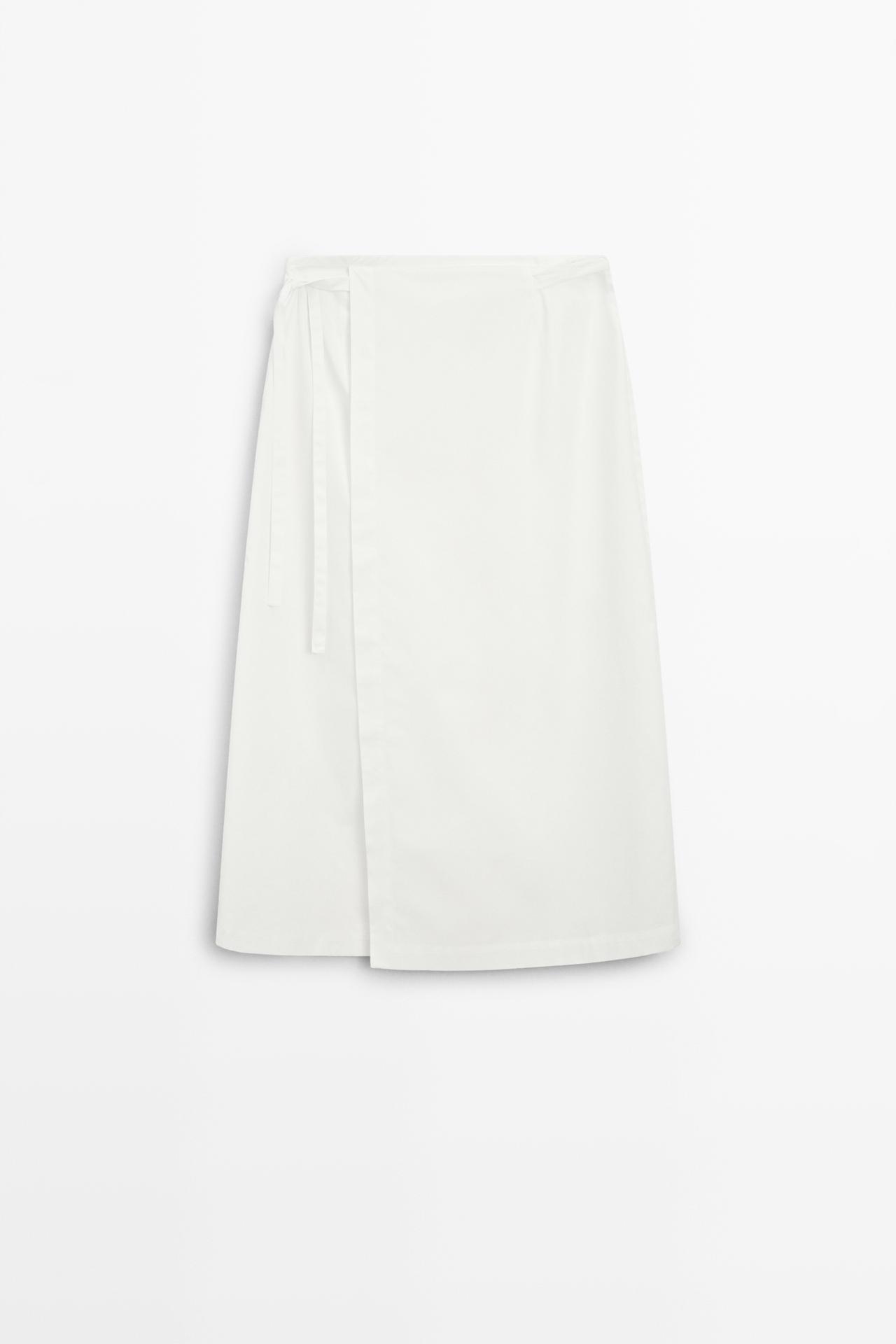 Wrap midi skirt - STUDIO — CREAM