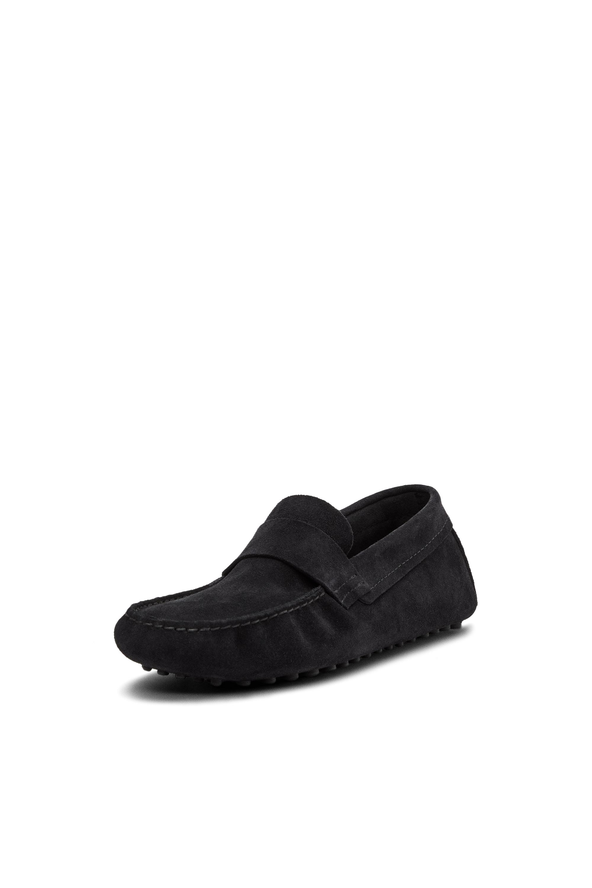 Soft leather ziowa penny loafers — Dark blue