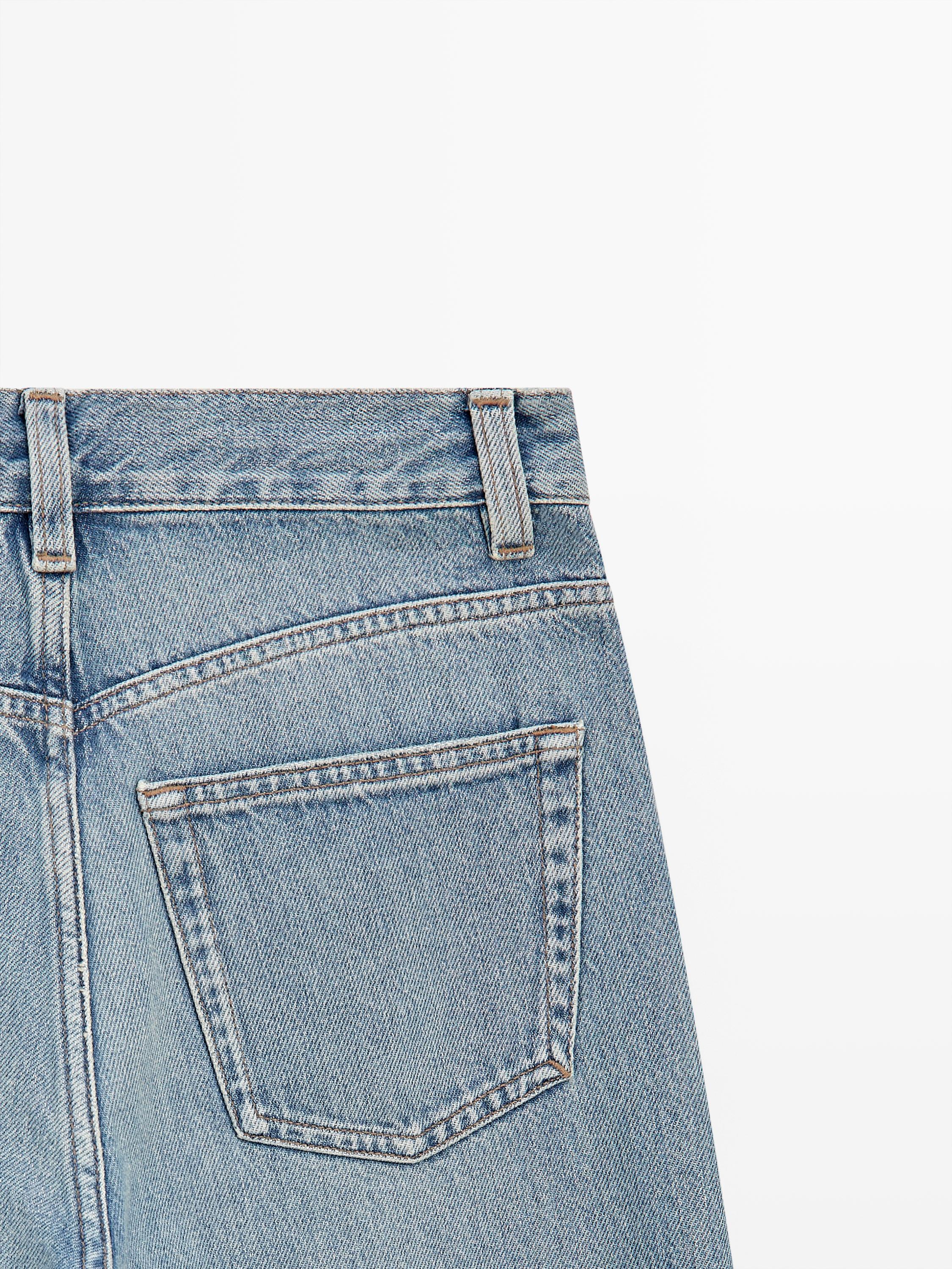 High-waist wide-leg jeans — Light Blue