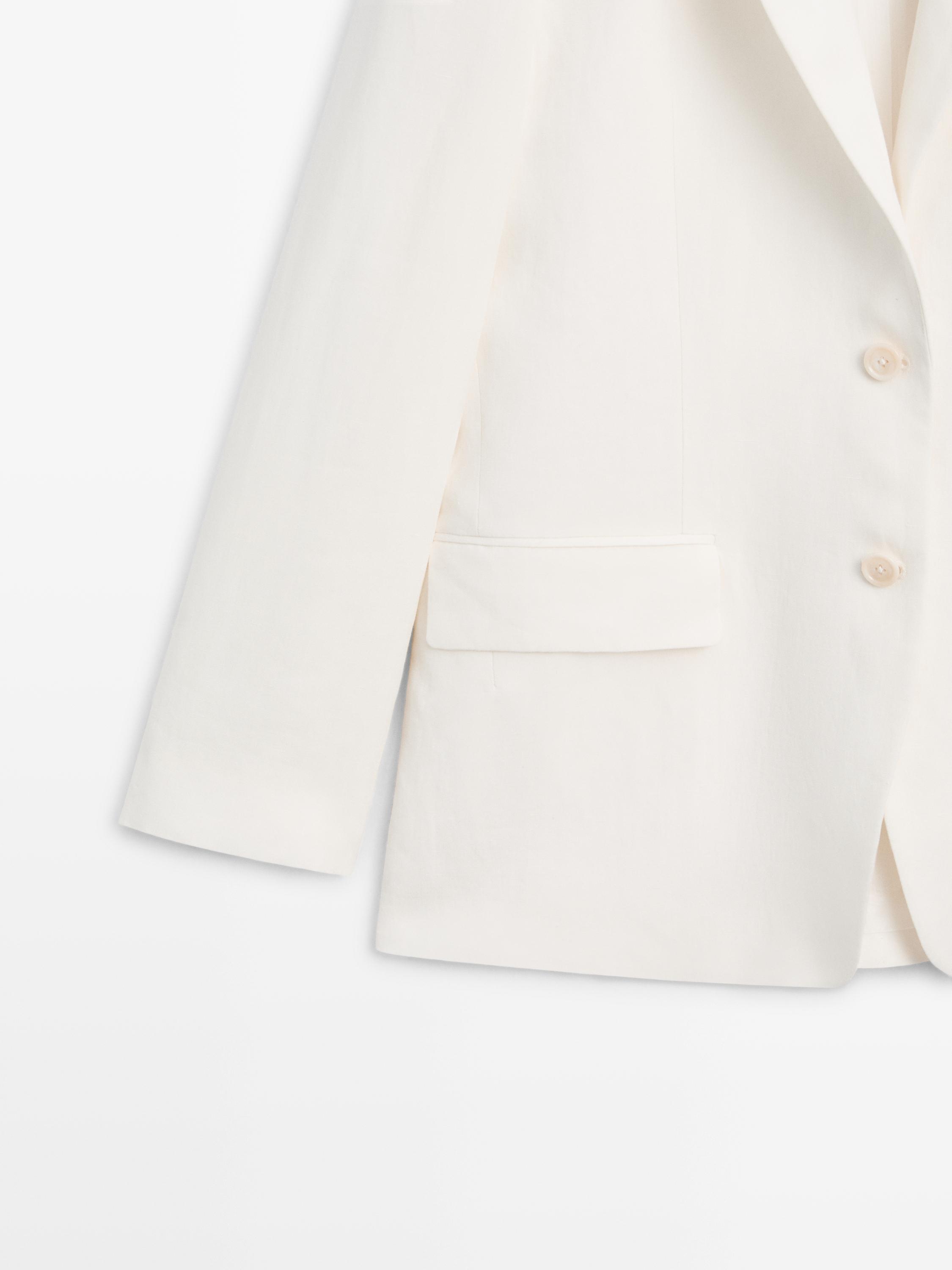100% linen suit blazer — Off white