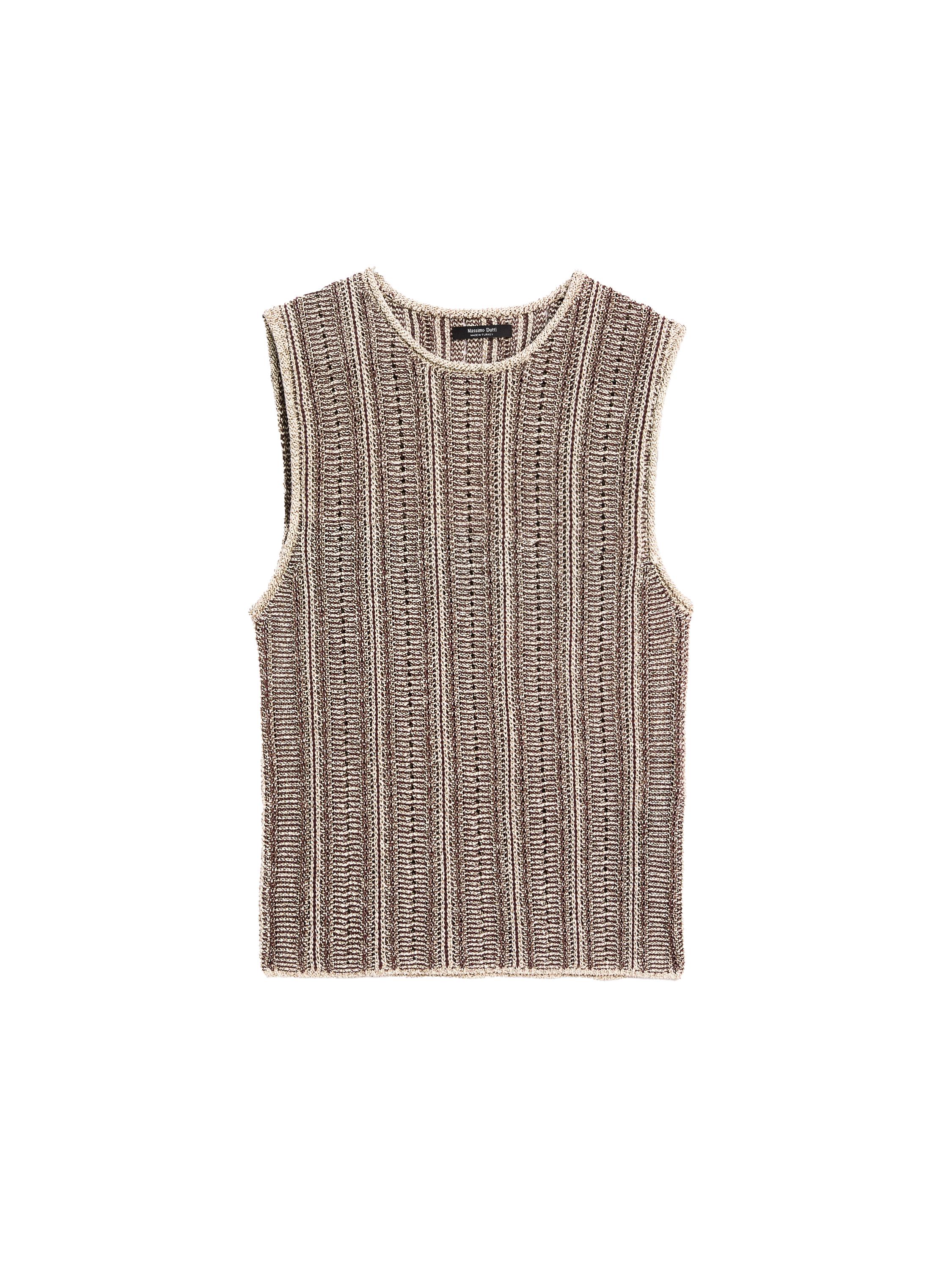 Cotton blend cutwork top · Blush-beige · Dressy | Massimo Dutti