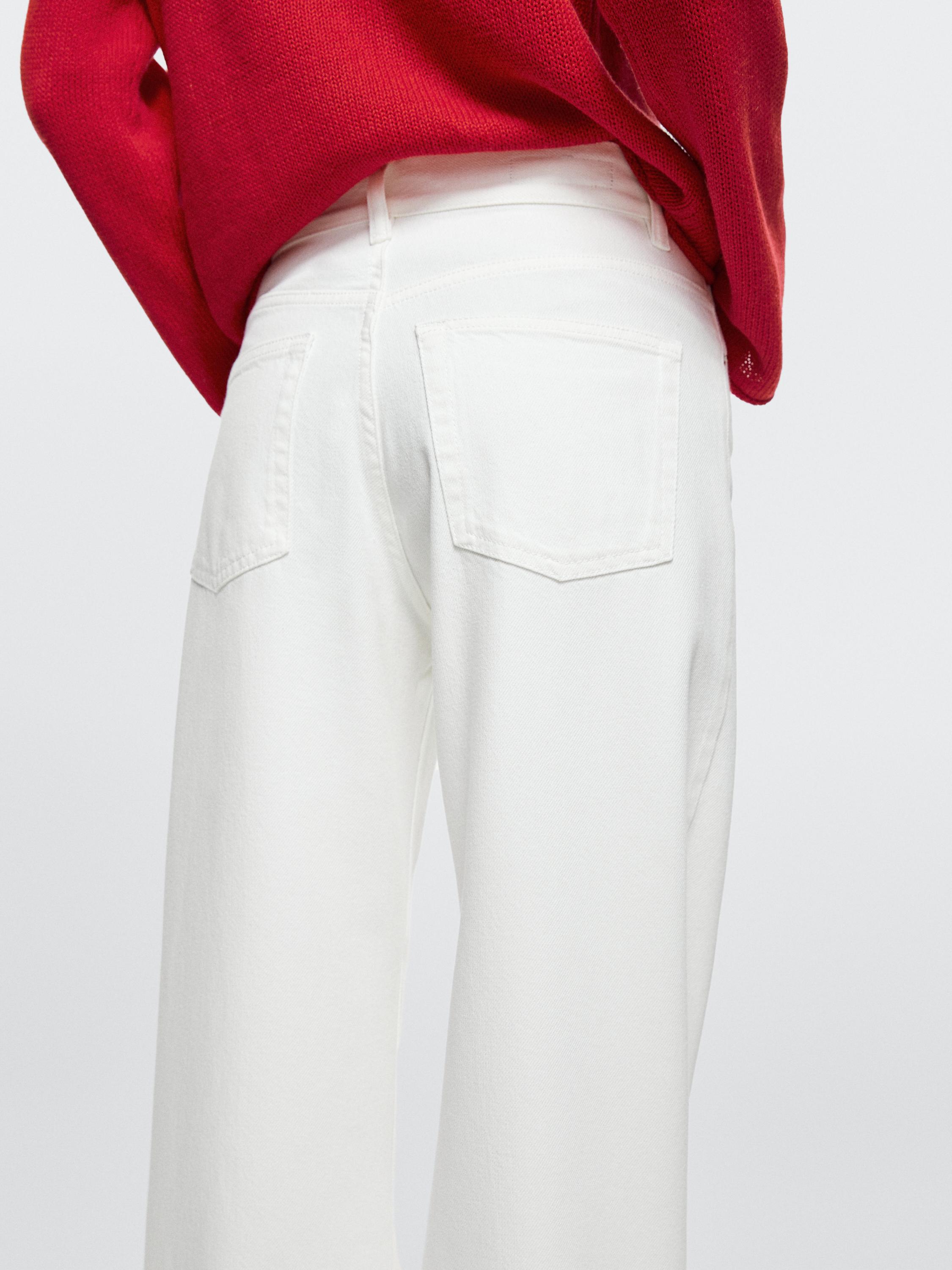 High-waist wide-leg jeans — Off white
