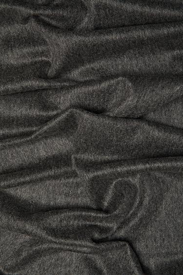 100% cashmere two-tone reversible scarf — ANTHRACITE GREY 3