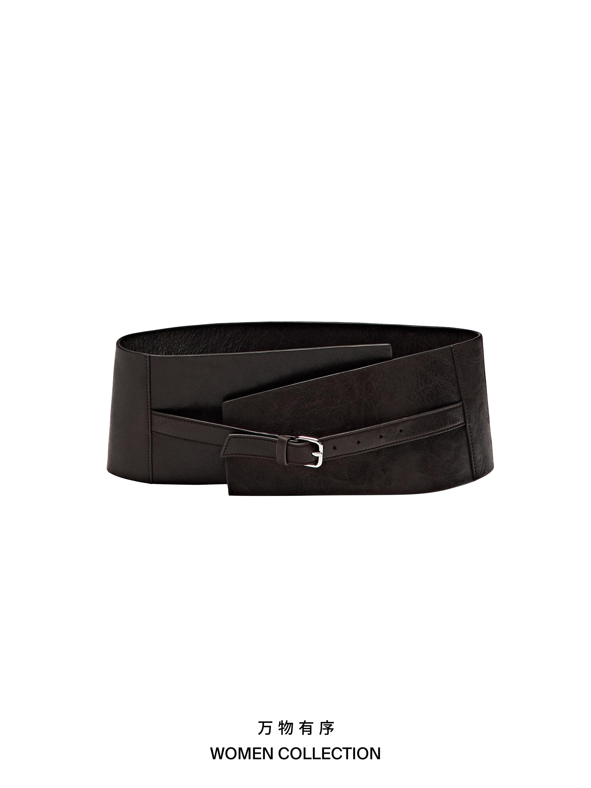 Nappa leather sash belt · Brown · Belts | Massimo Dutti display picture 1