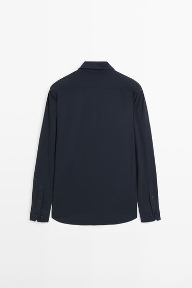 Slim fit stretch shirt — NAVY BLUE 6