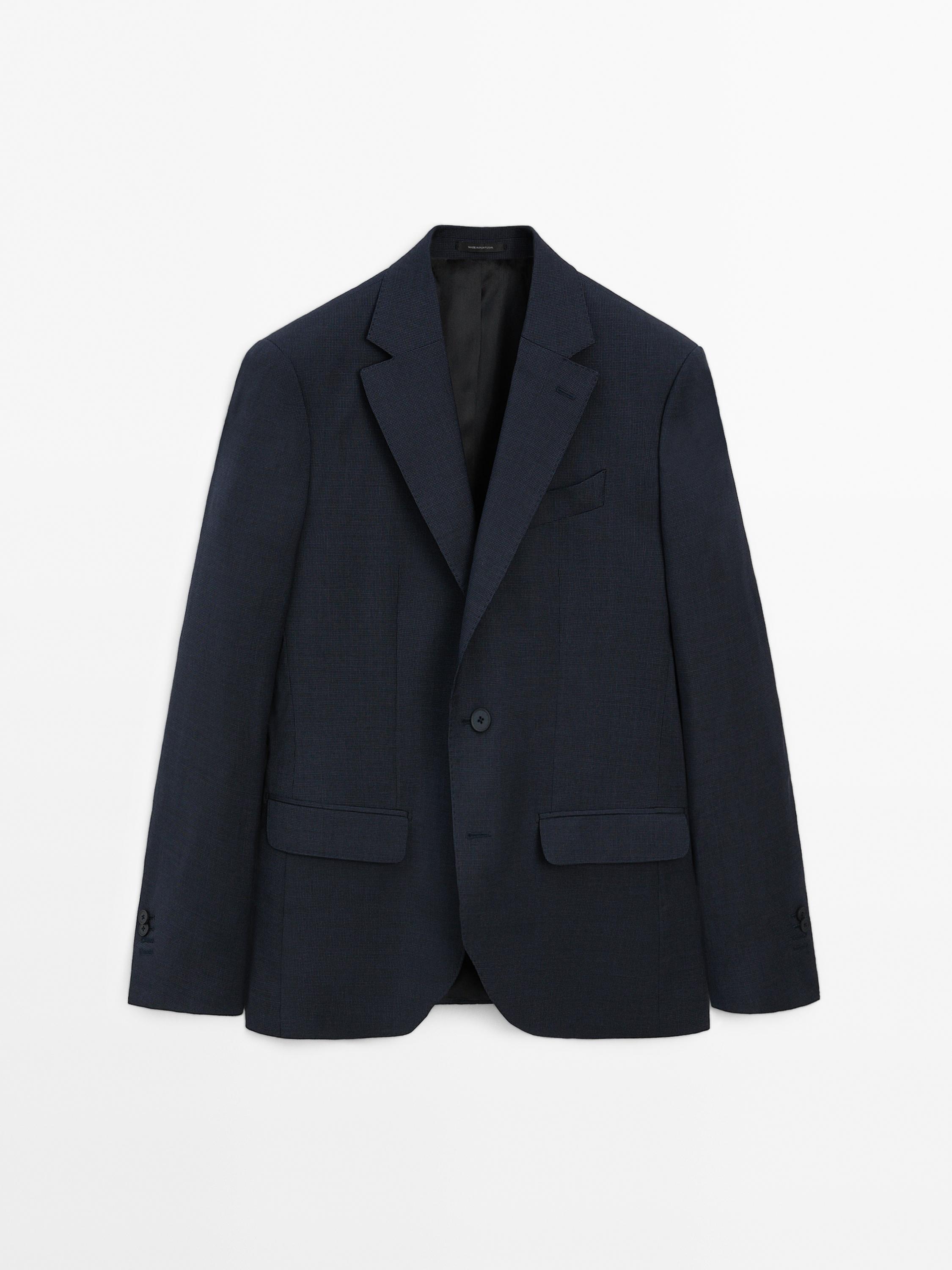 Houndstooth suit blazer
