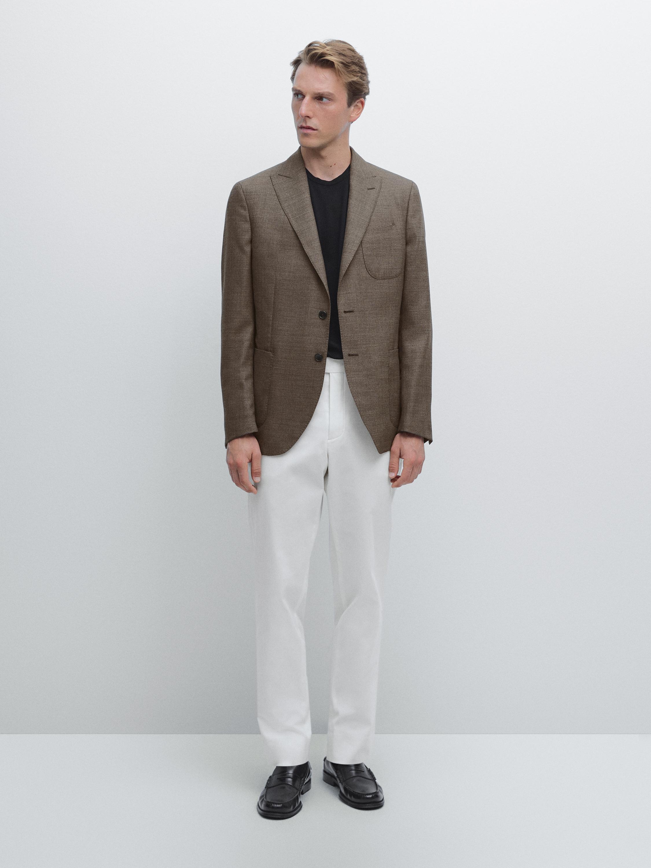 Kalhoty slim fit z bavlněné směsi