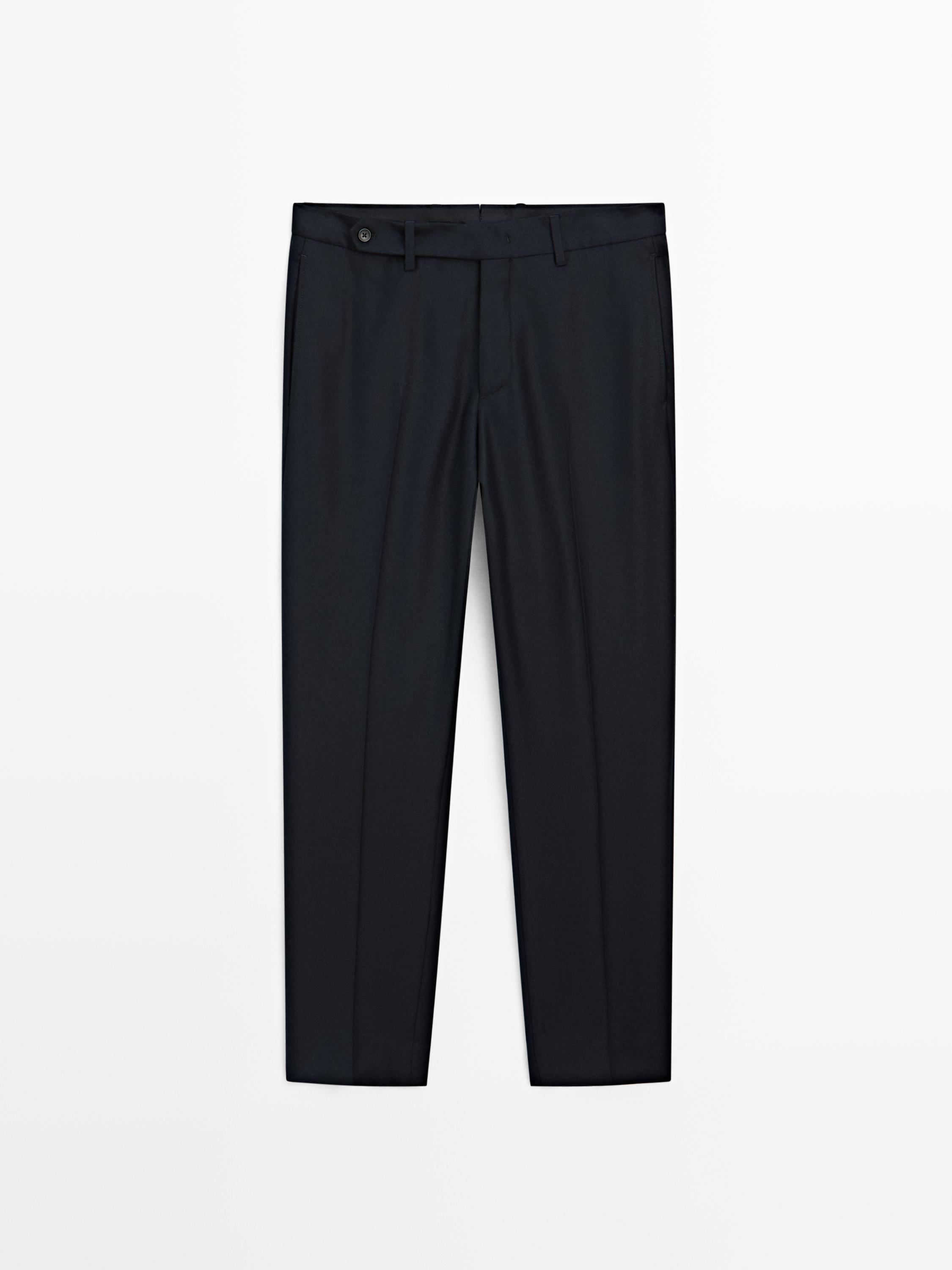 100% wool flannel trousers